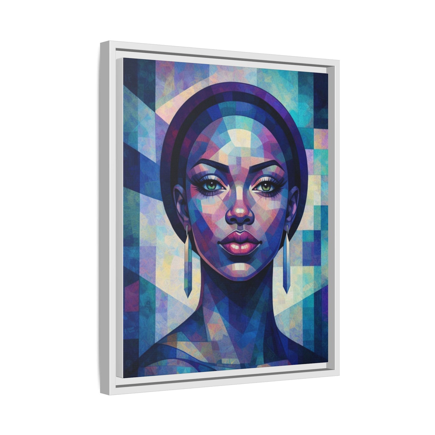 Framed Canvas Print — Blue Beauty 1