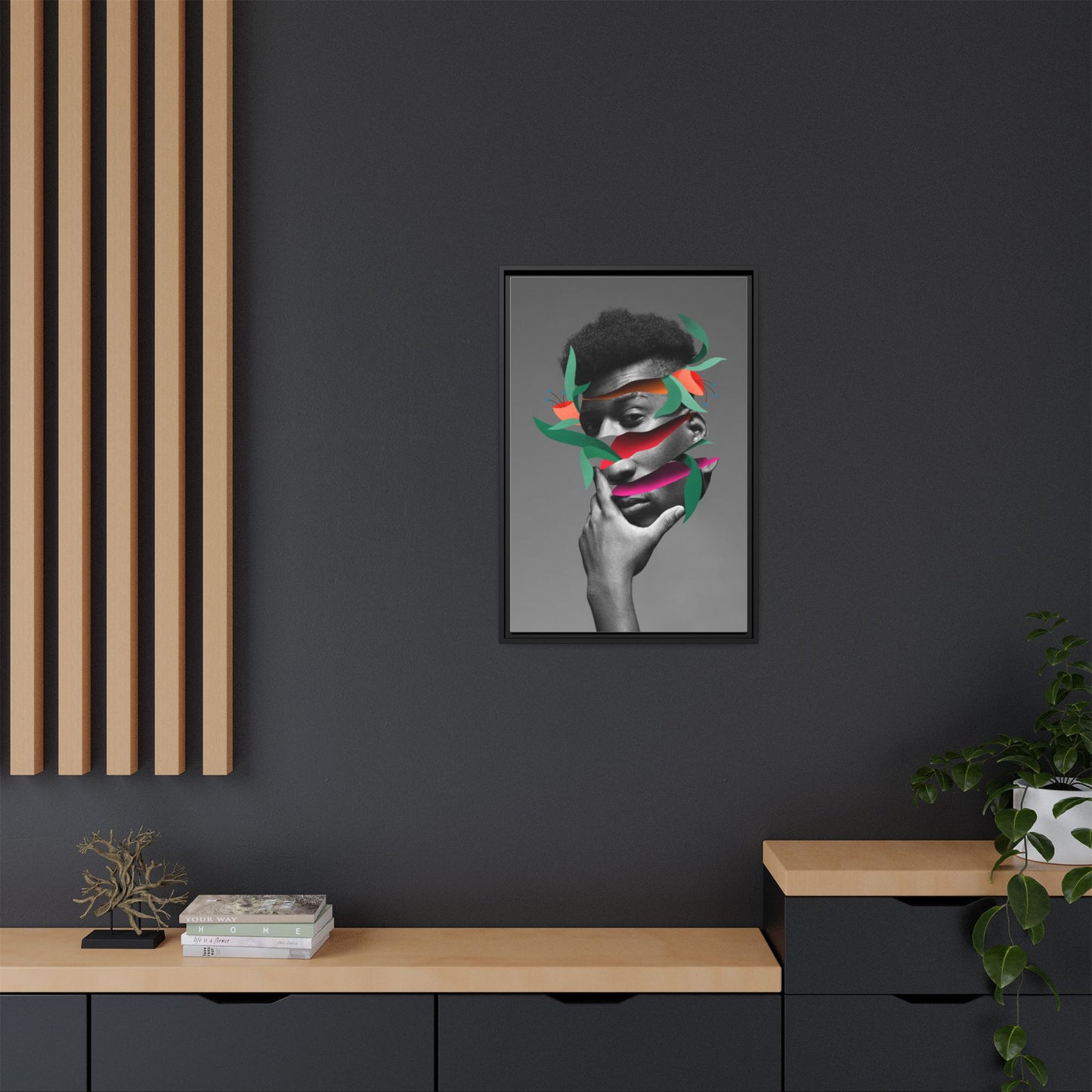 Framed Canvas Print — Psychadelic Man No. 2
