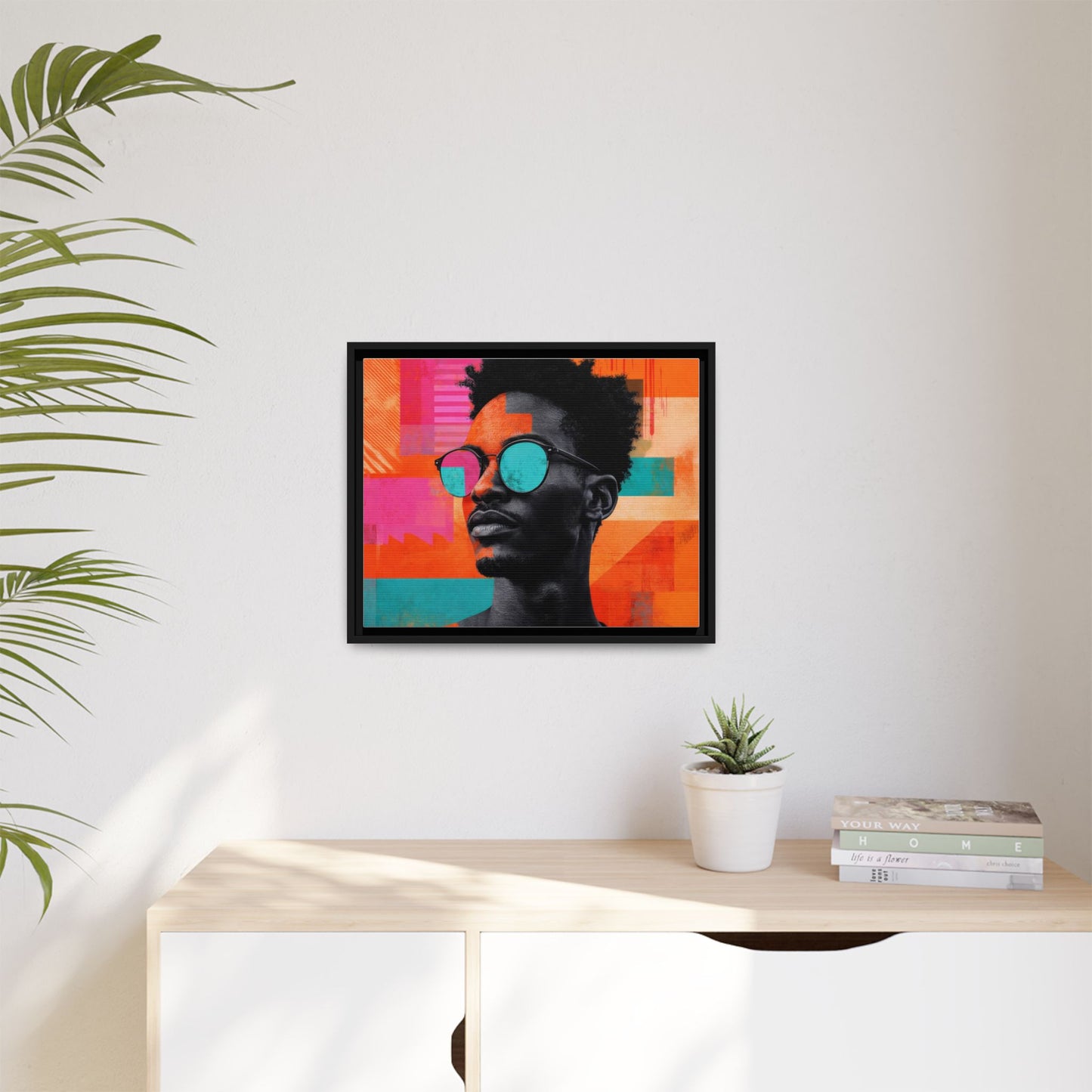 Framed Canvas Print — Jazzy Youth Portrait No. 4