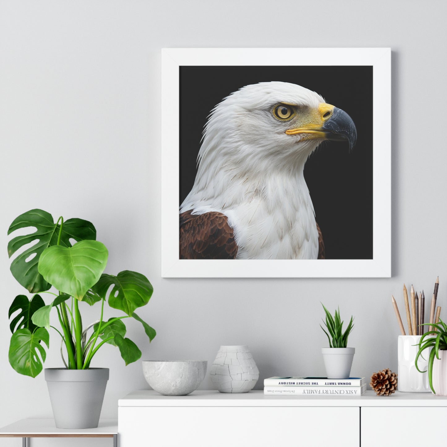 Framed Art Print – Fish Eagle In Colour