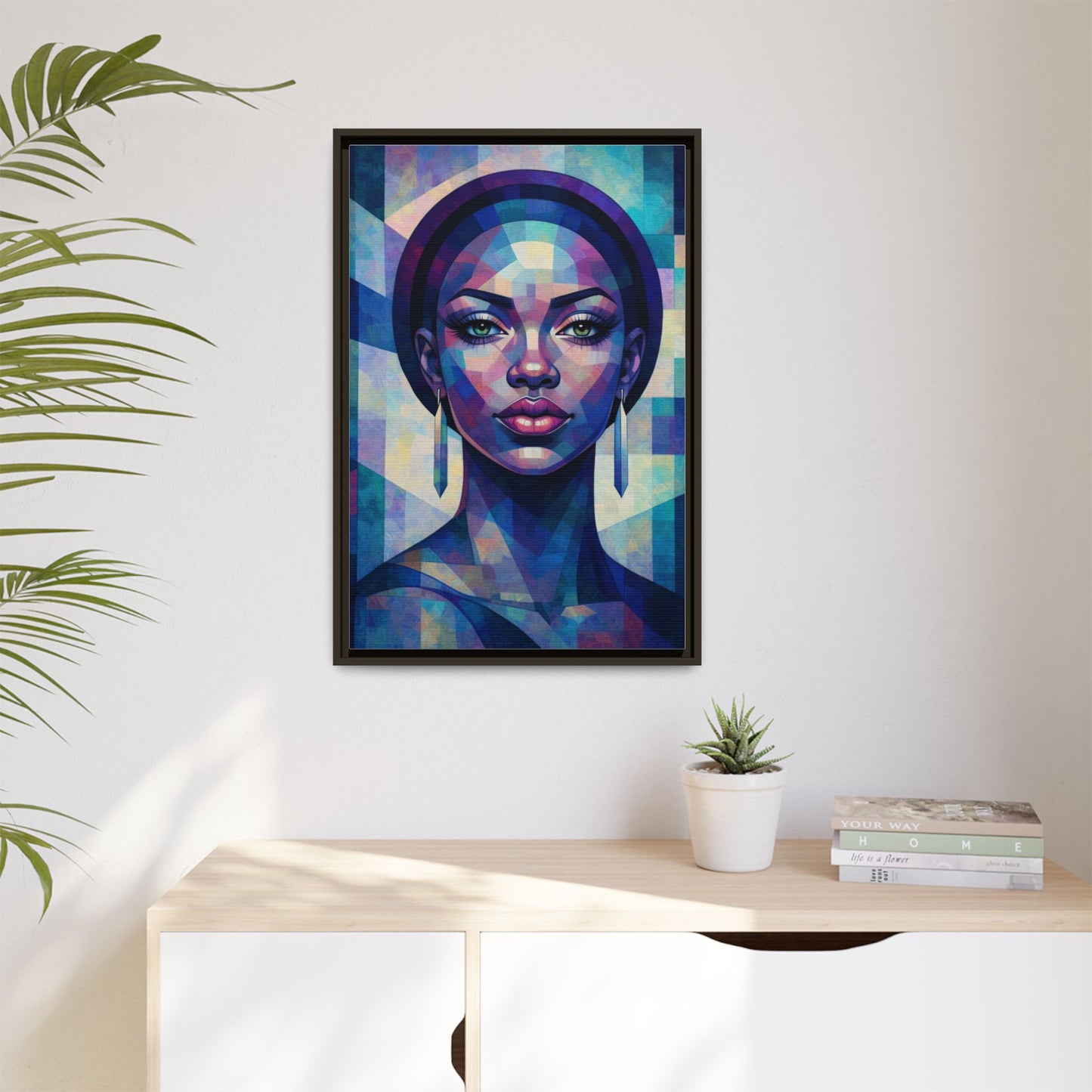 Framed Canvas Print — Blue Beauty 1