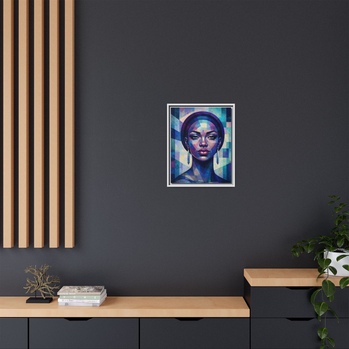 Framed Canvas Print — Blue Beauty 1