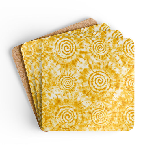 Coaster Set — Adire Yellow