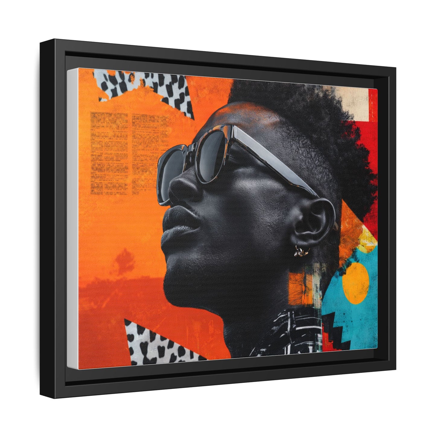 Framed Canvas Print — Jazzy Youth Portrait No. 6