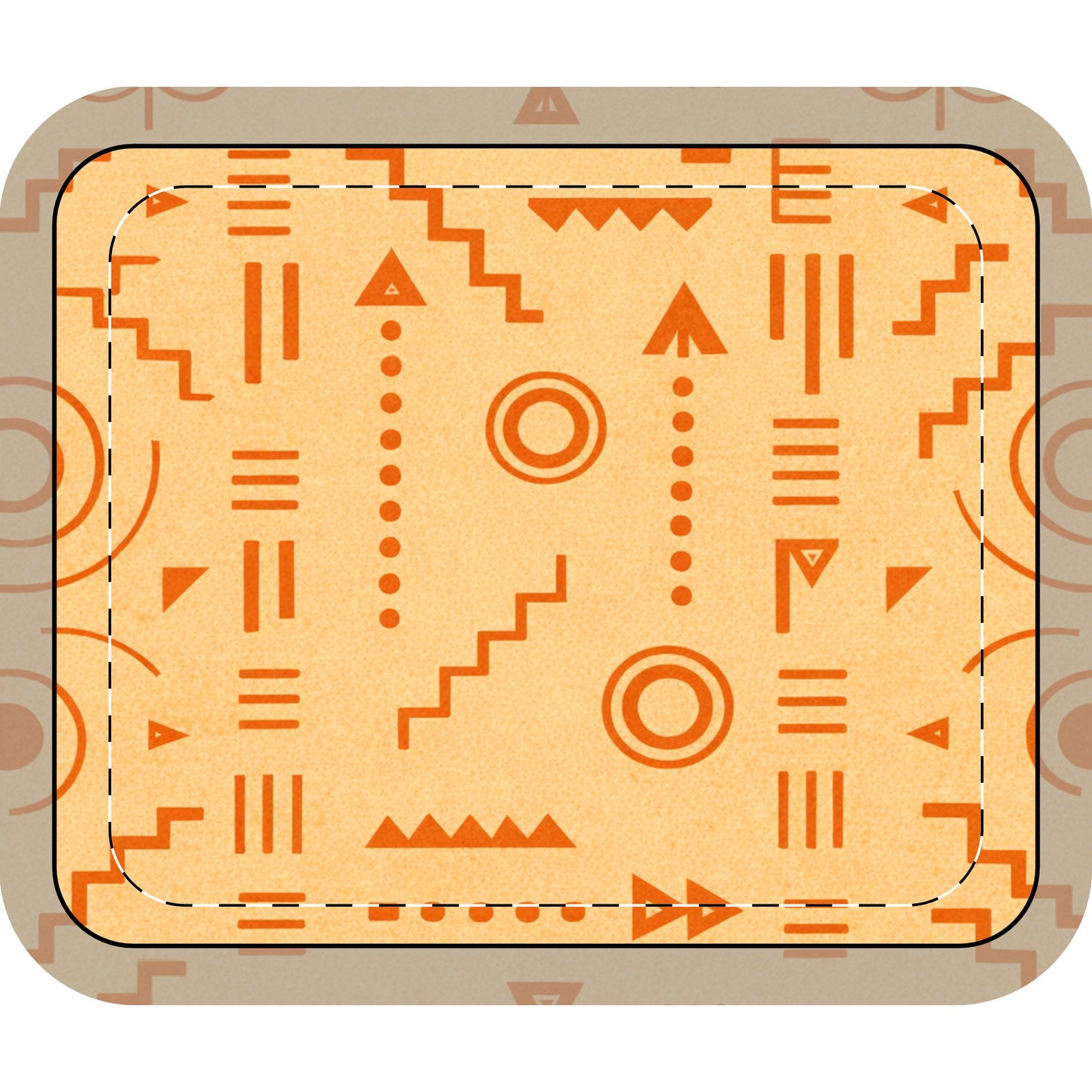 Table Mat — Afro Modern Orange