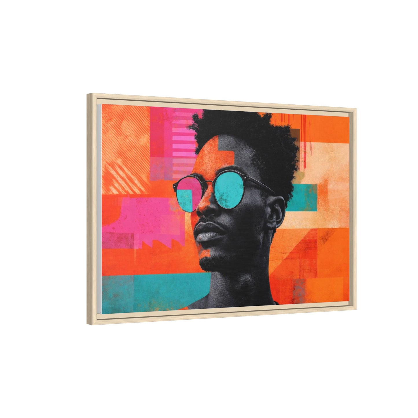 Framed Canvas Print — Jazzy Youth Portrait No. 4