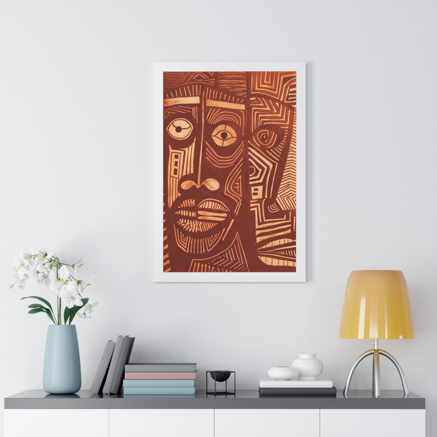 Framed Print — Abstract Faces No. 4