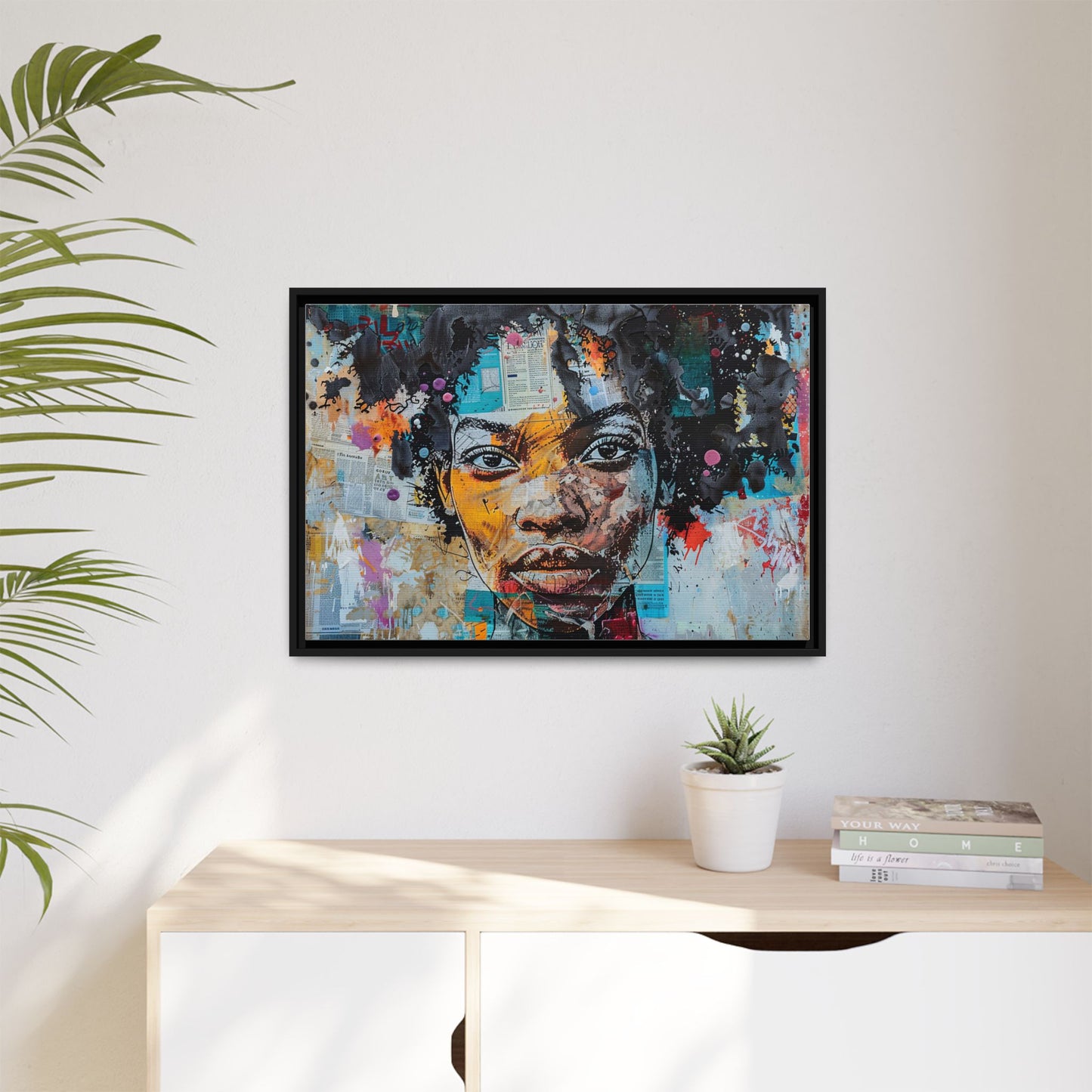 Framed Canvas Print — Paper Looks No. 1