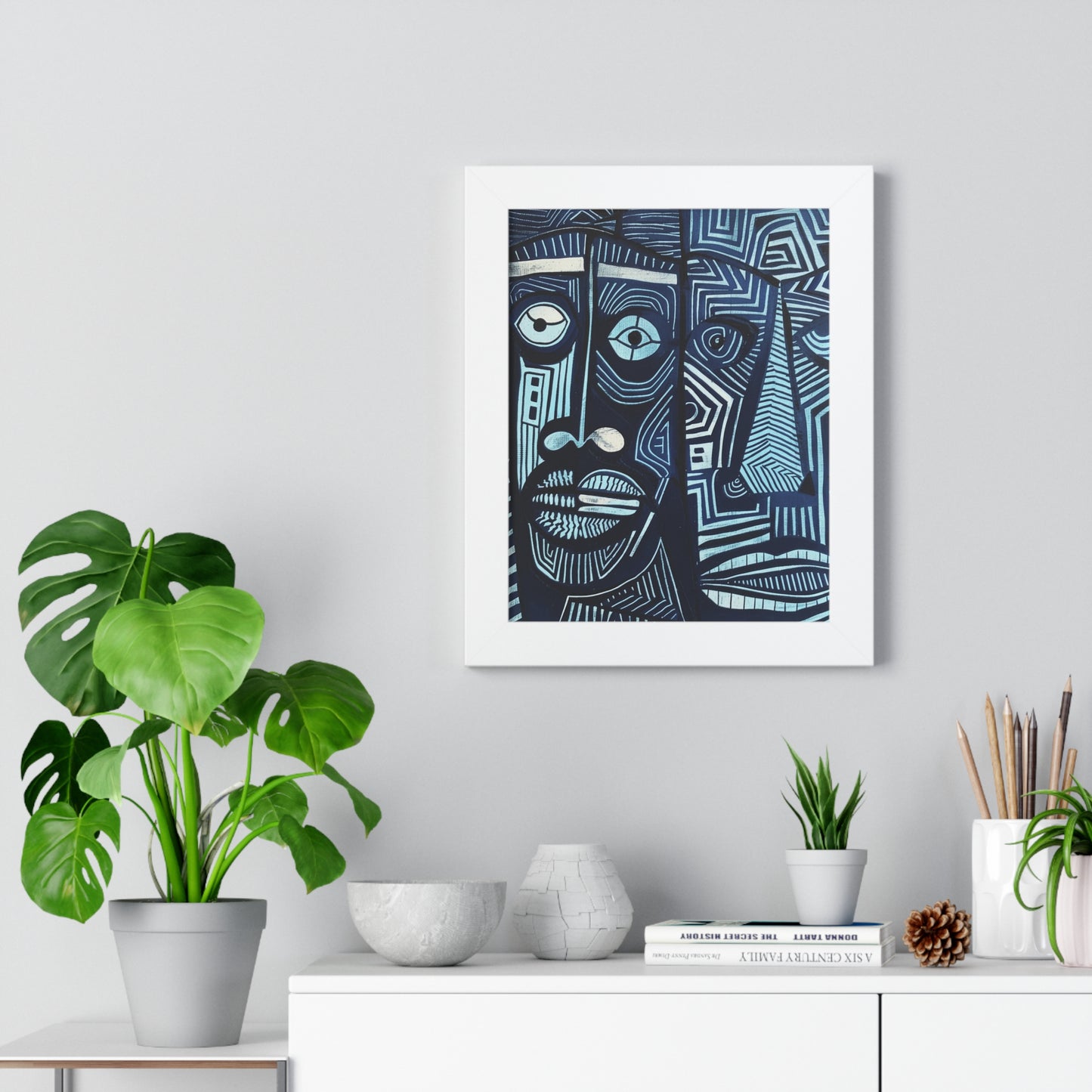Framed Print — Abstract Faces No. 3