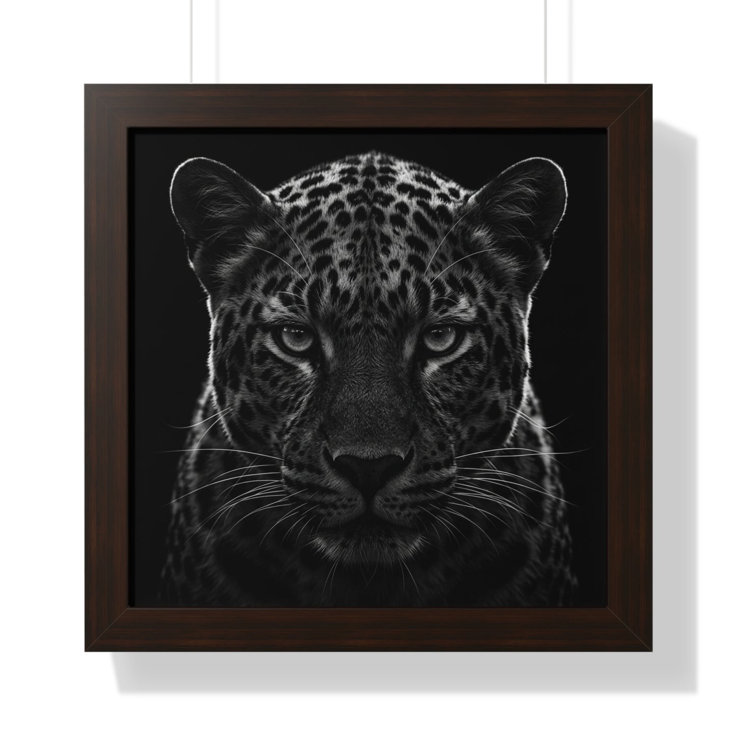 Framed Art Print – Leopard In Black