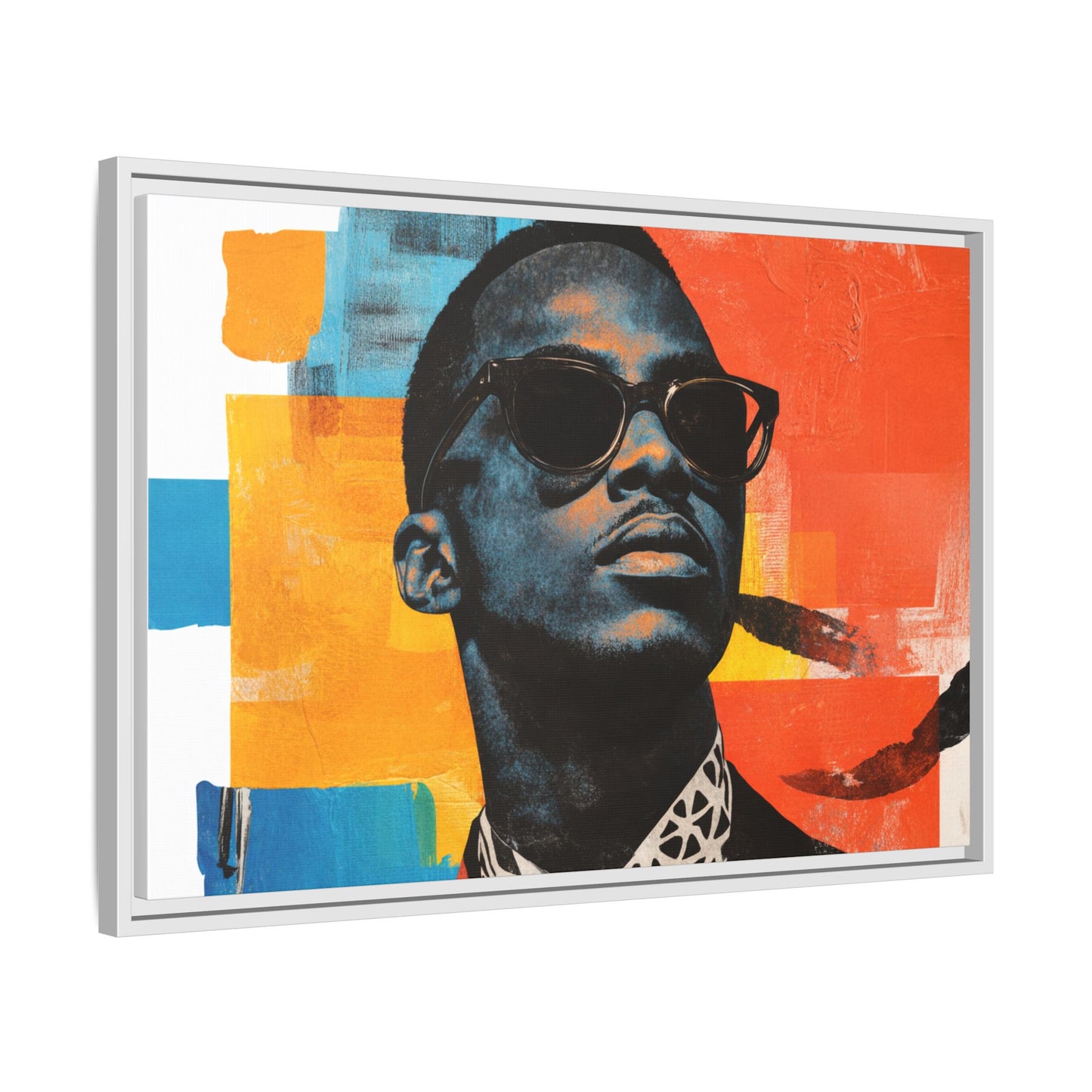 Framed Canvas Print — Jazzy Youth Portrait No. 3