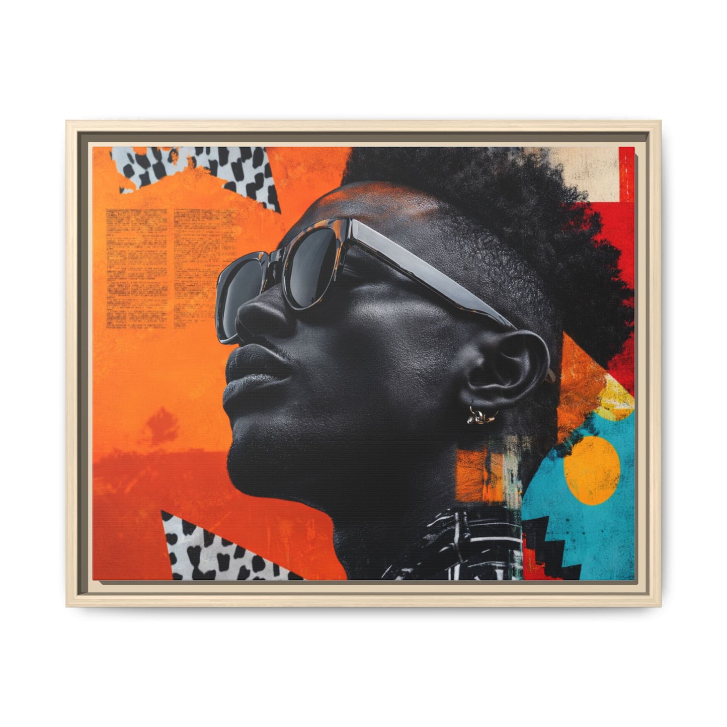 Framed Canvas Print — Jazzy Youth Portrait No. 6