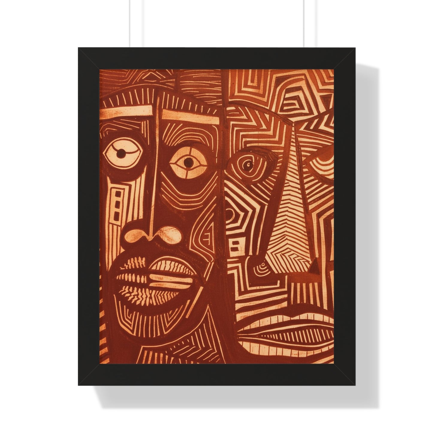 Framed Print — Abstract Faces No. 4