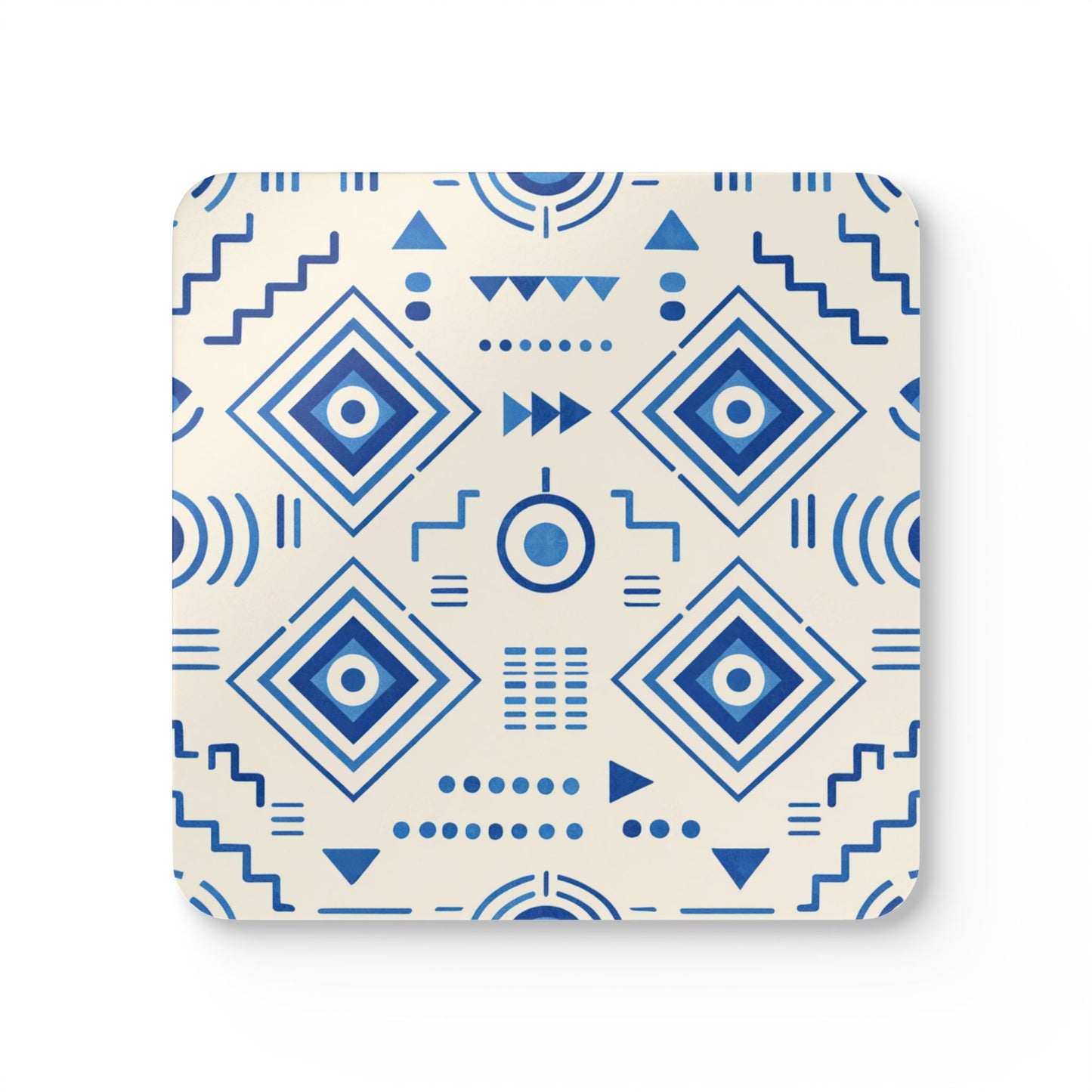 Coaster Set — Afro Modern Blue