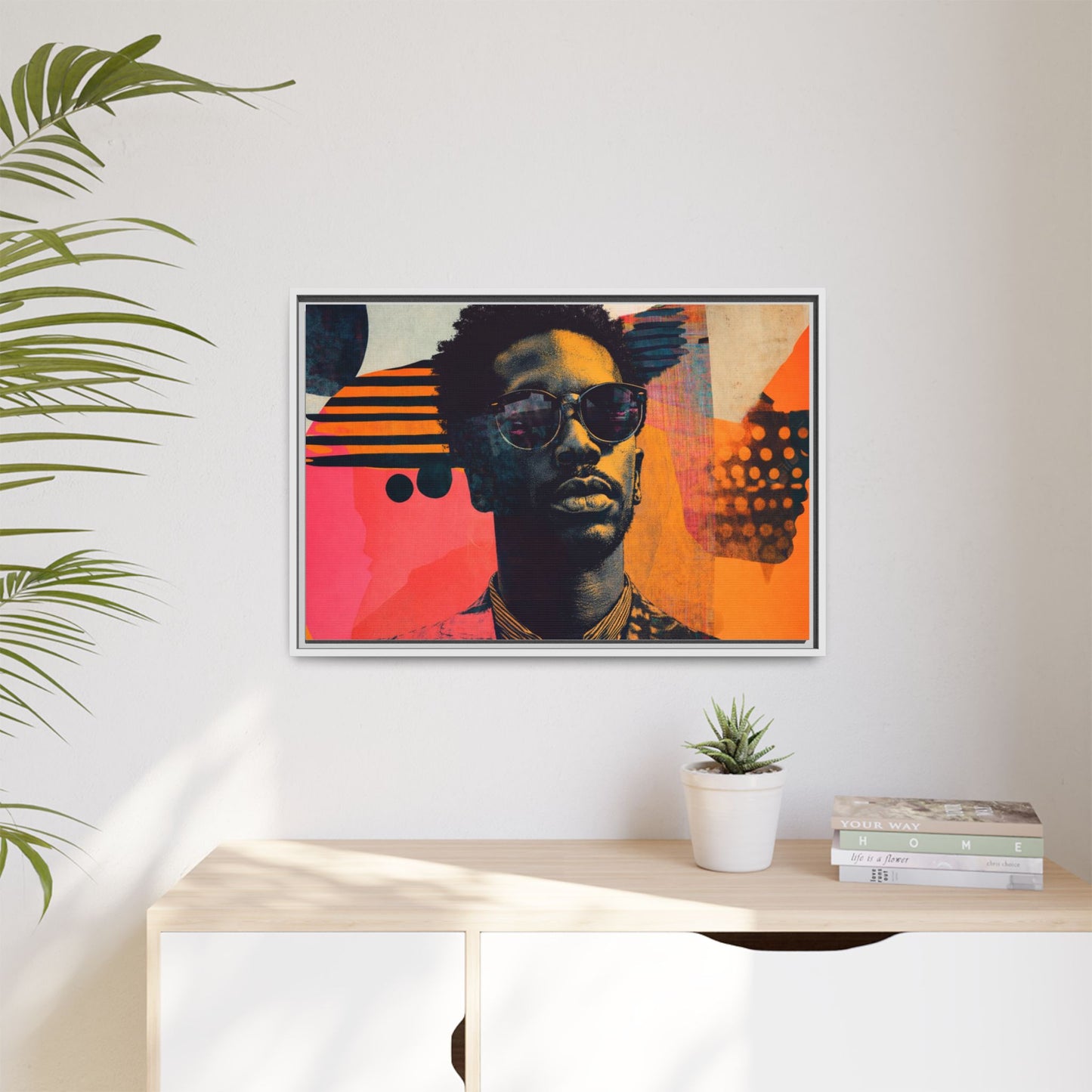 Framed Canvas Print — Jazzy Youth Portrait No. 8