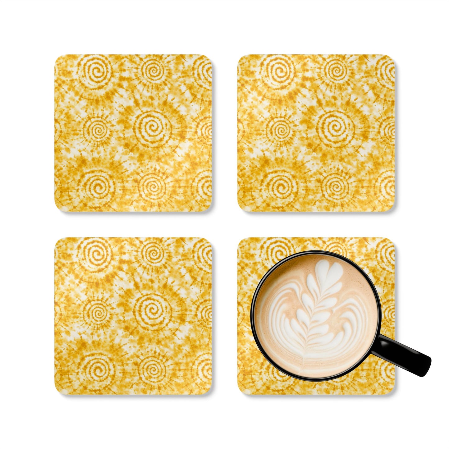 Coaster Set — Adire Yellow