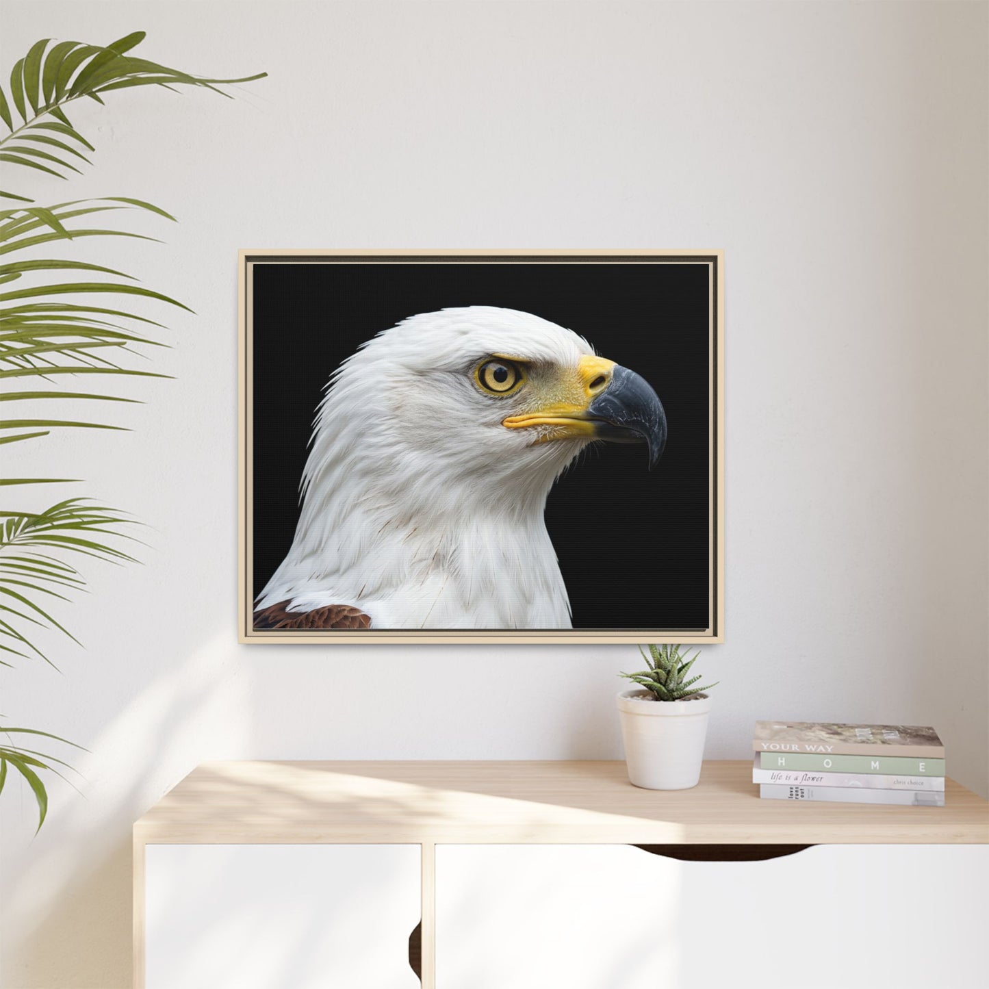 Framed Canvas Print — Fish Eagle In Colour