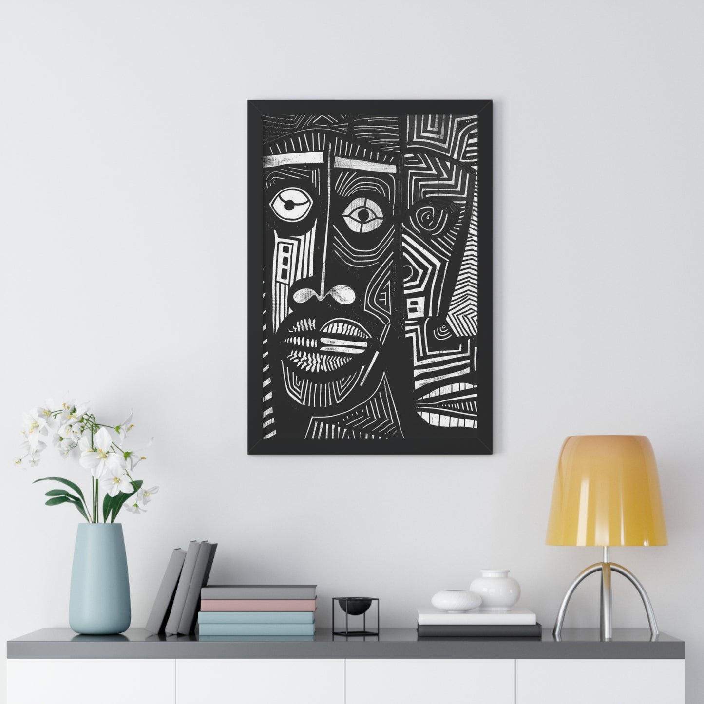 Framed Print — Abstract Faces No. 2