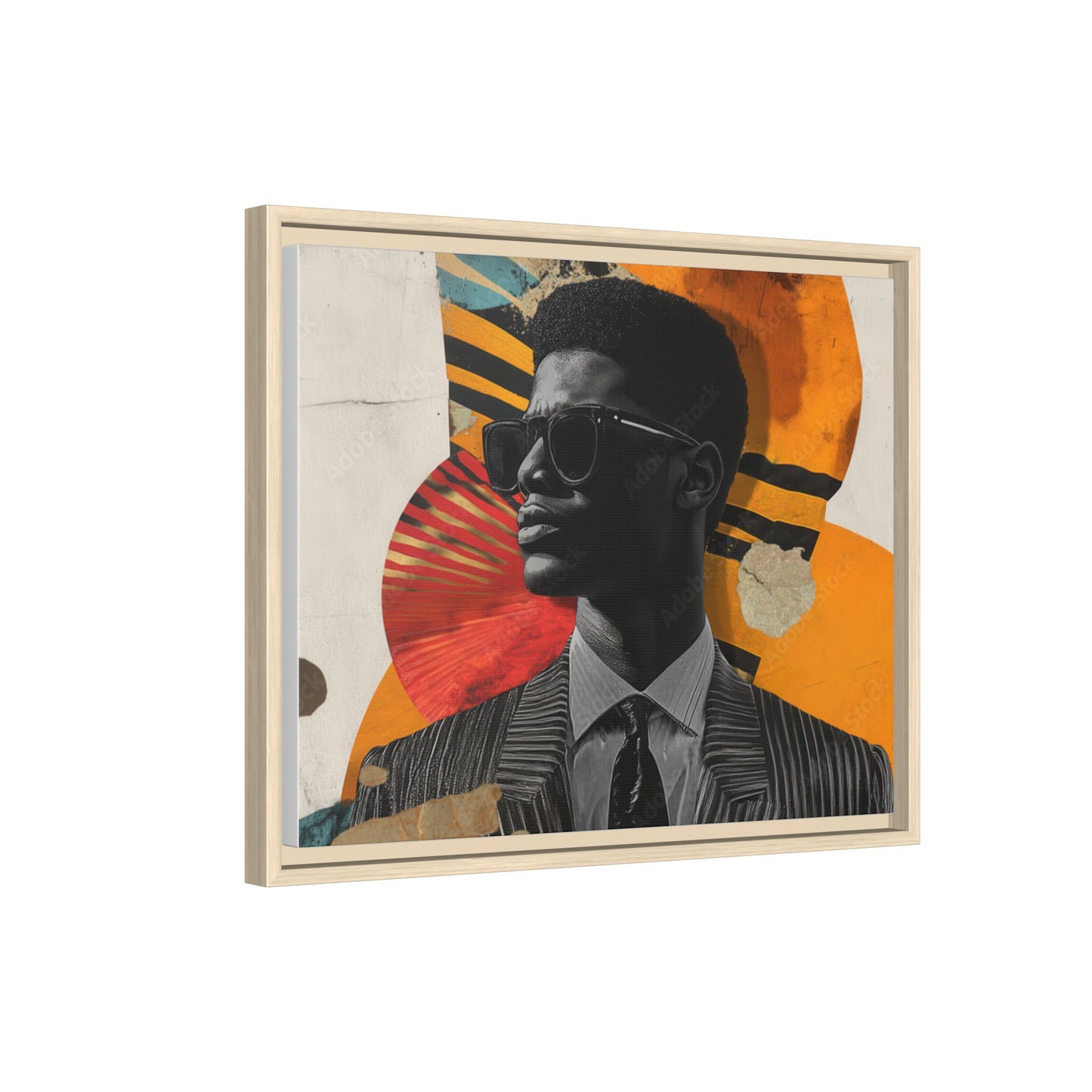 Framed Canvas Print — Jazzy Youth Portrait No. 2