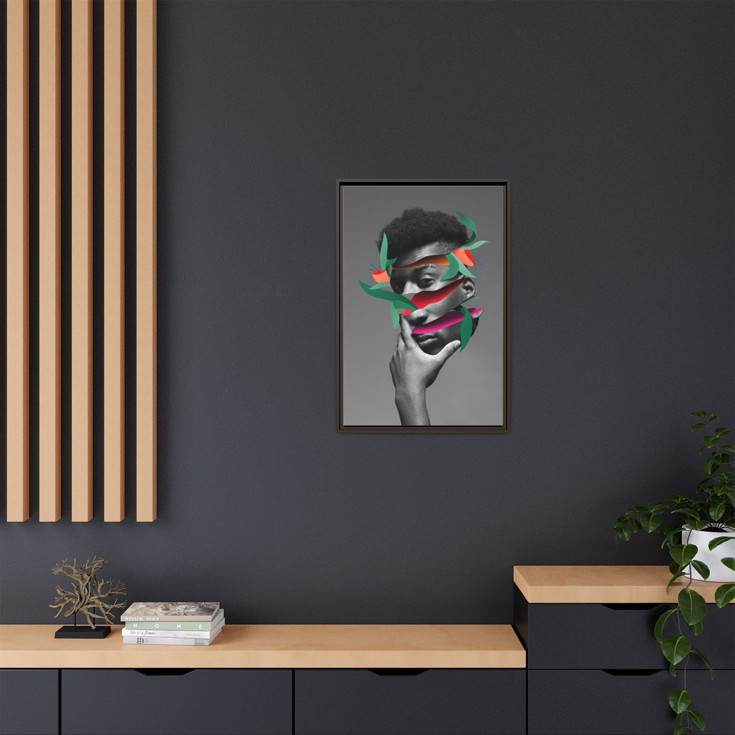 Framed Canvas Print — Psychadelic Man No. 2