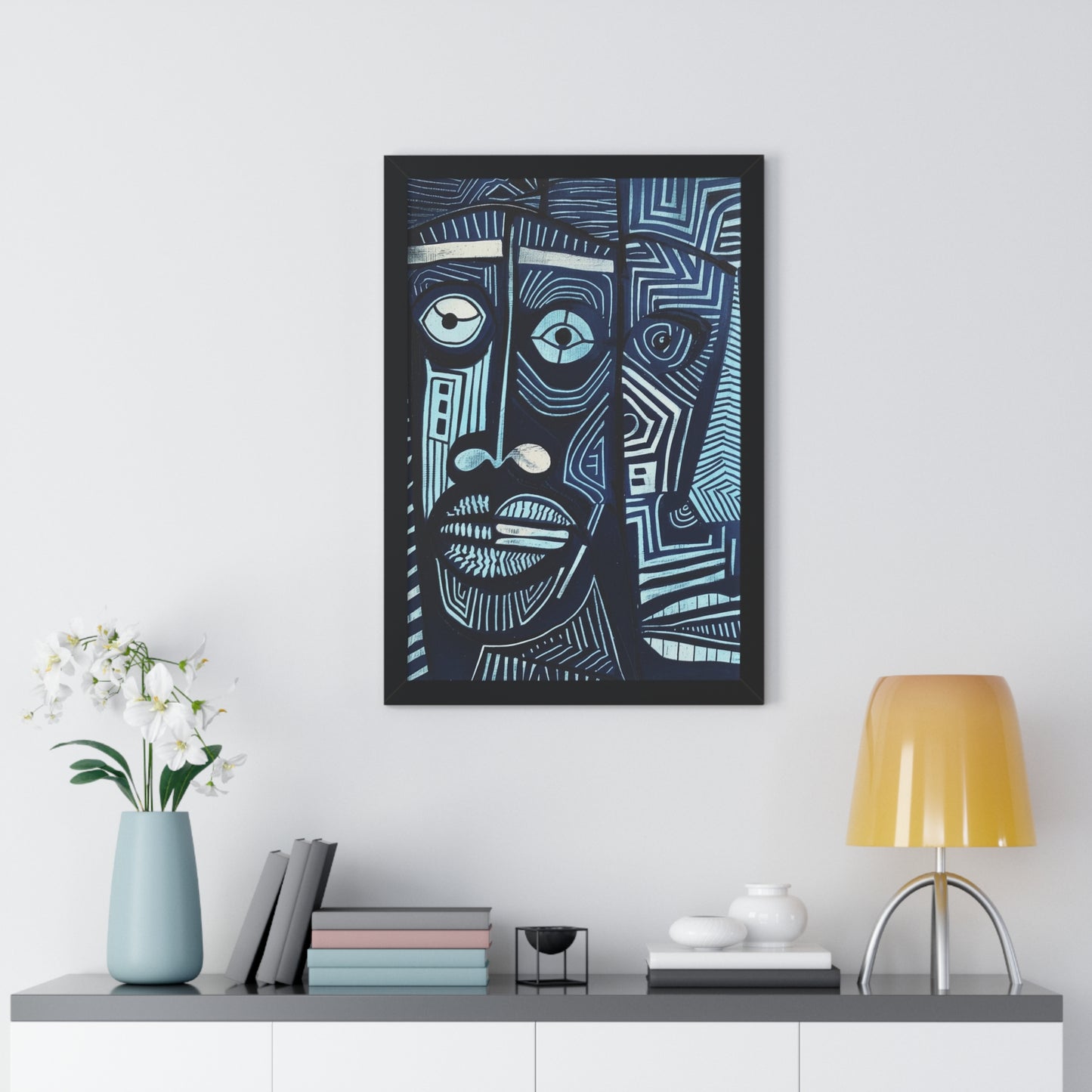 Framed Print — Abstract Faces No. 3