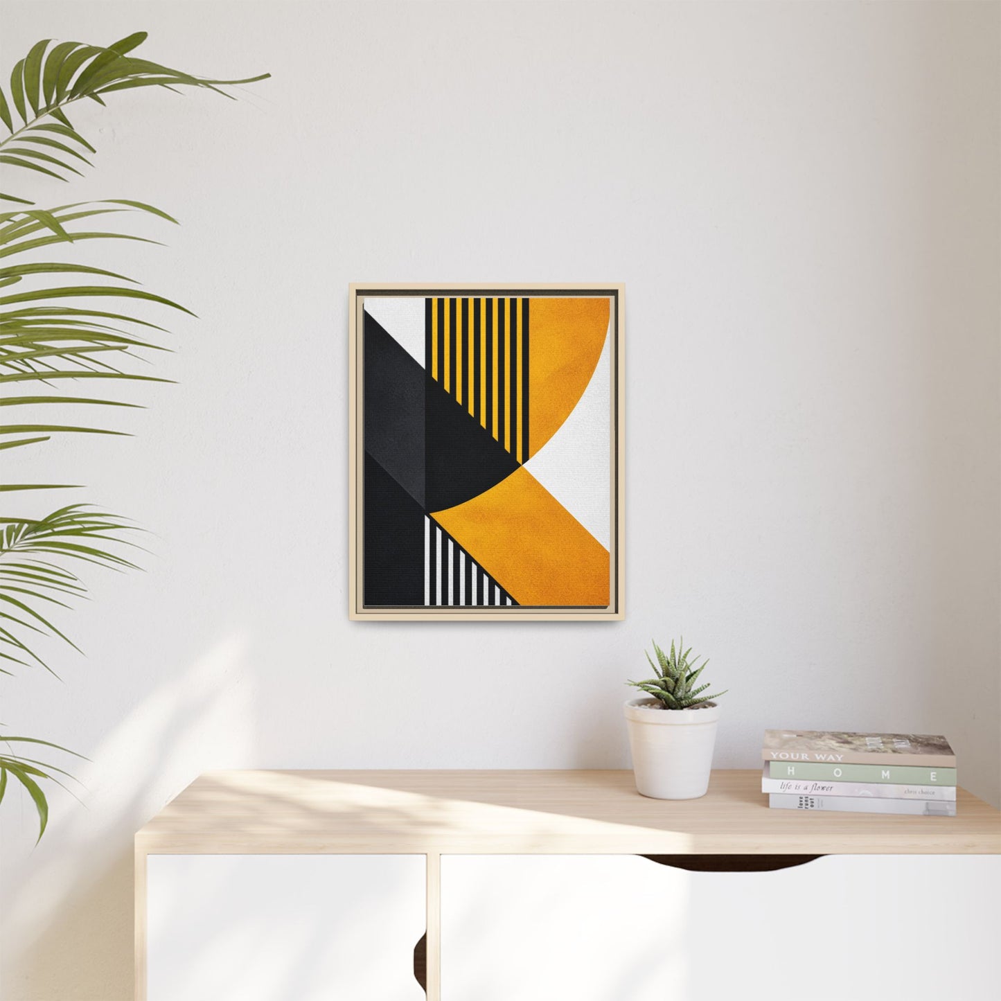 Framed Canvas Print — Afro Modern Geometric No. 2