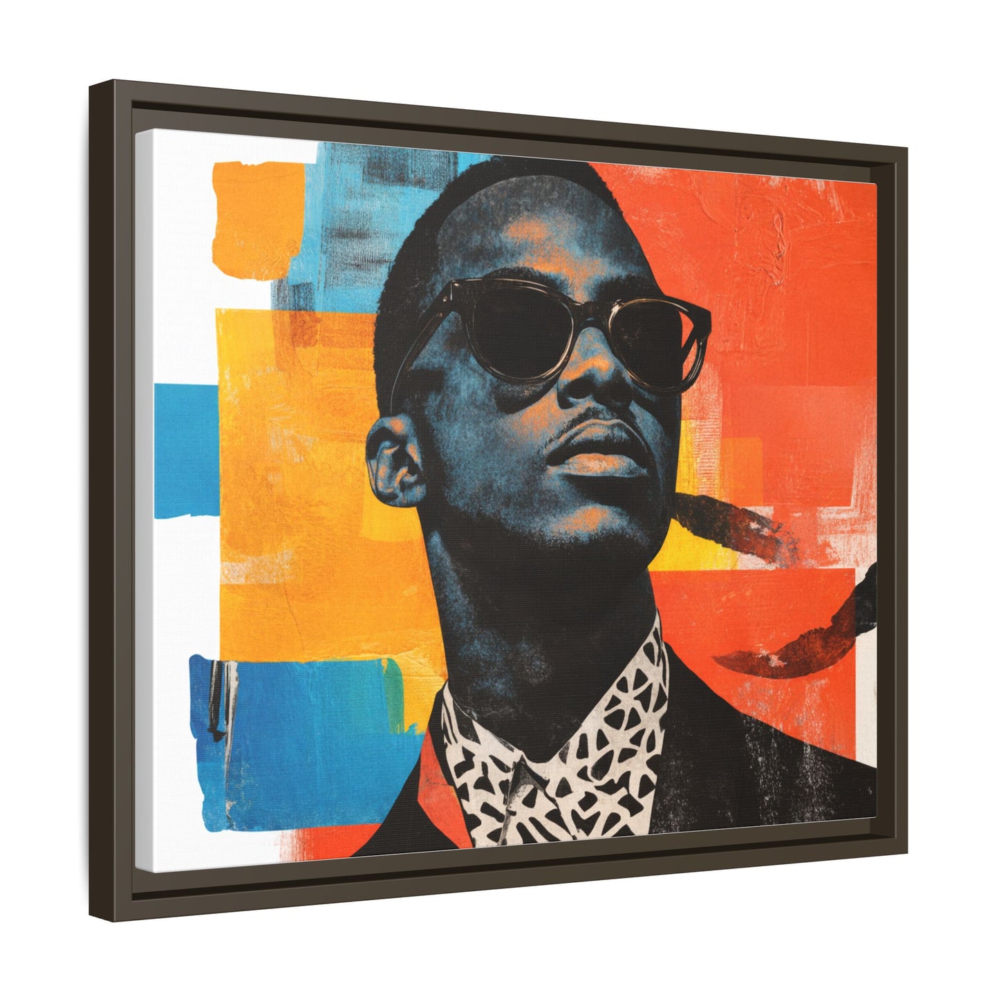 Framed Canvas Print — Jazzy Youth Portrait No. 3