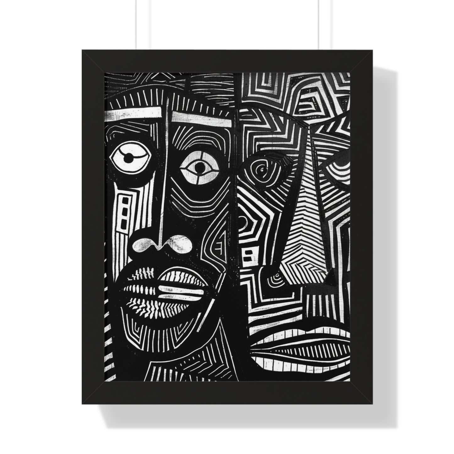 Framed Print — Abstract Faces No. 2