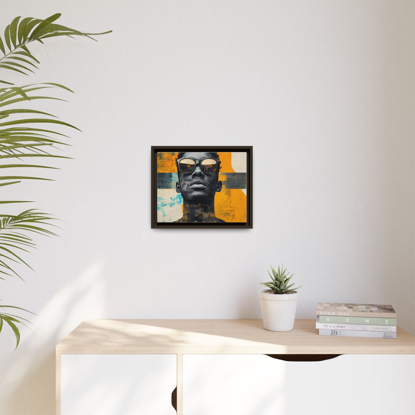 Framed Canvas Print — Jazzy Youth Portrait No. 5