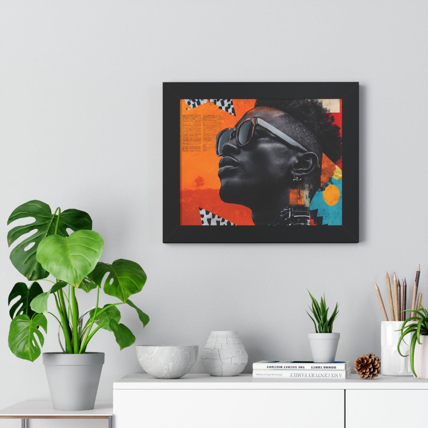 Framed Art Print – Jazzy Youth Portrait No. 6