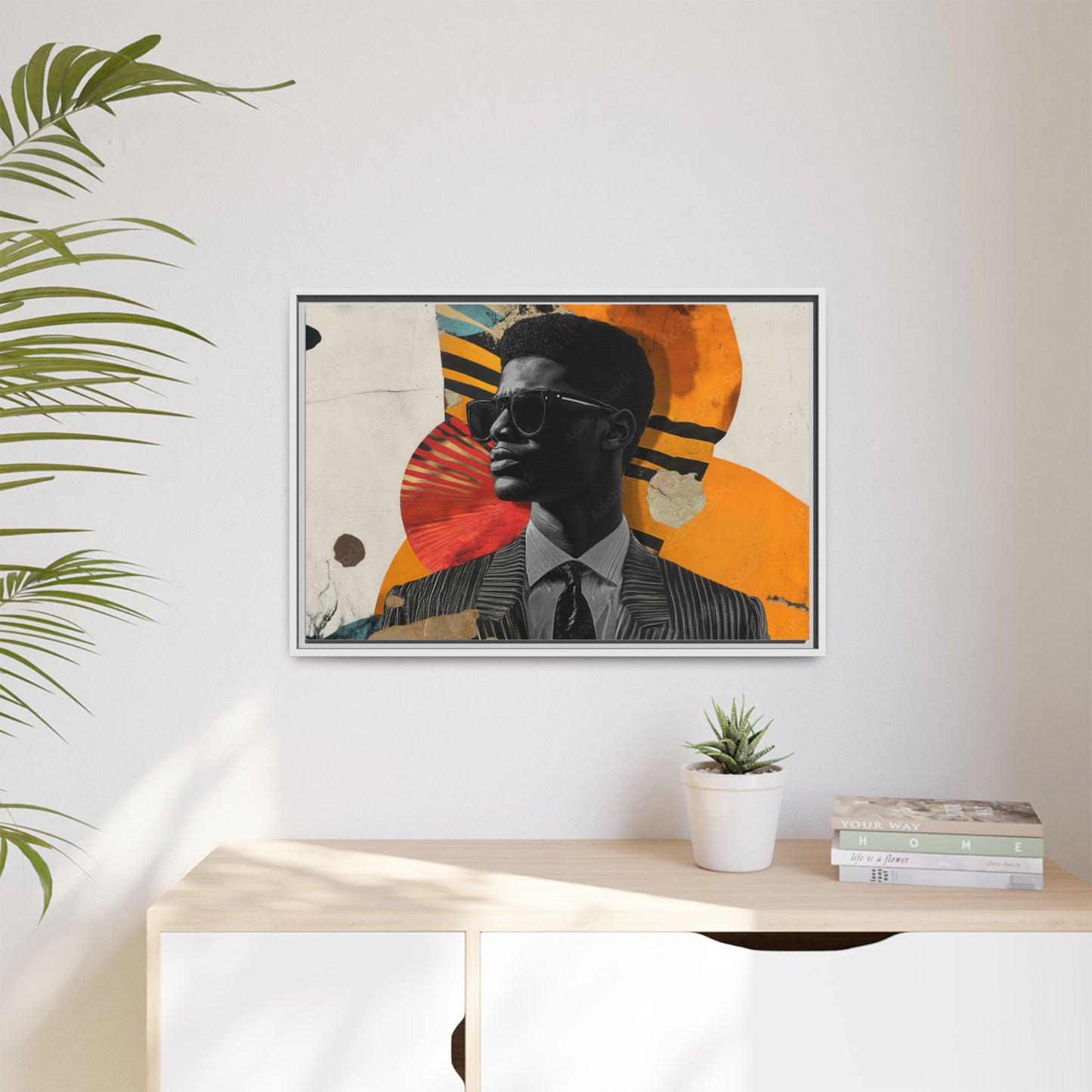 Framed Canvas Print — Jazzy Youth Portrait No. 2