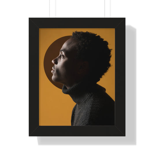 Framed Print — Profile of Young Man