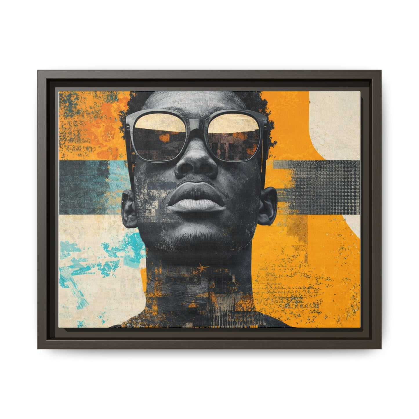 Framed Canvas Print — Jazzy Youth Portrait No. 5