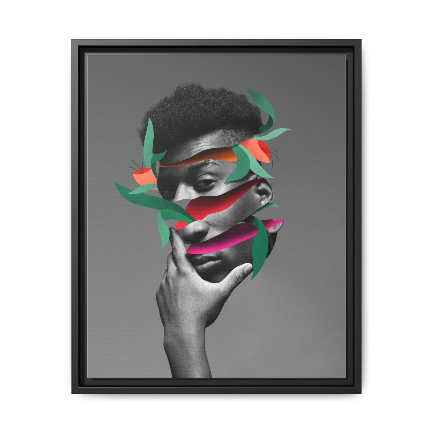 Framed Canvas Print — Psychadelic Man No. 2