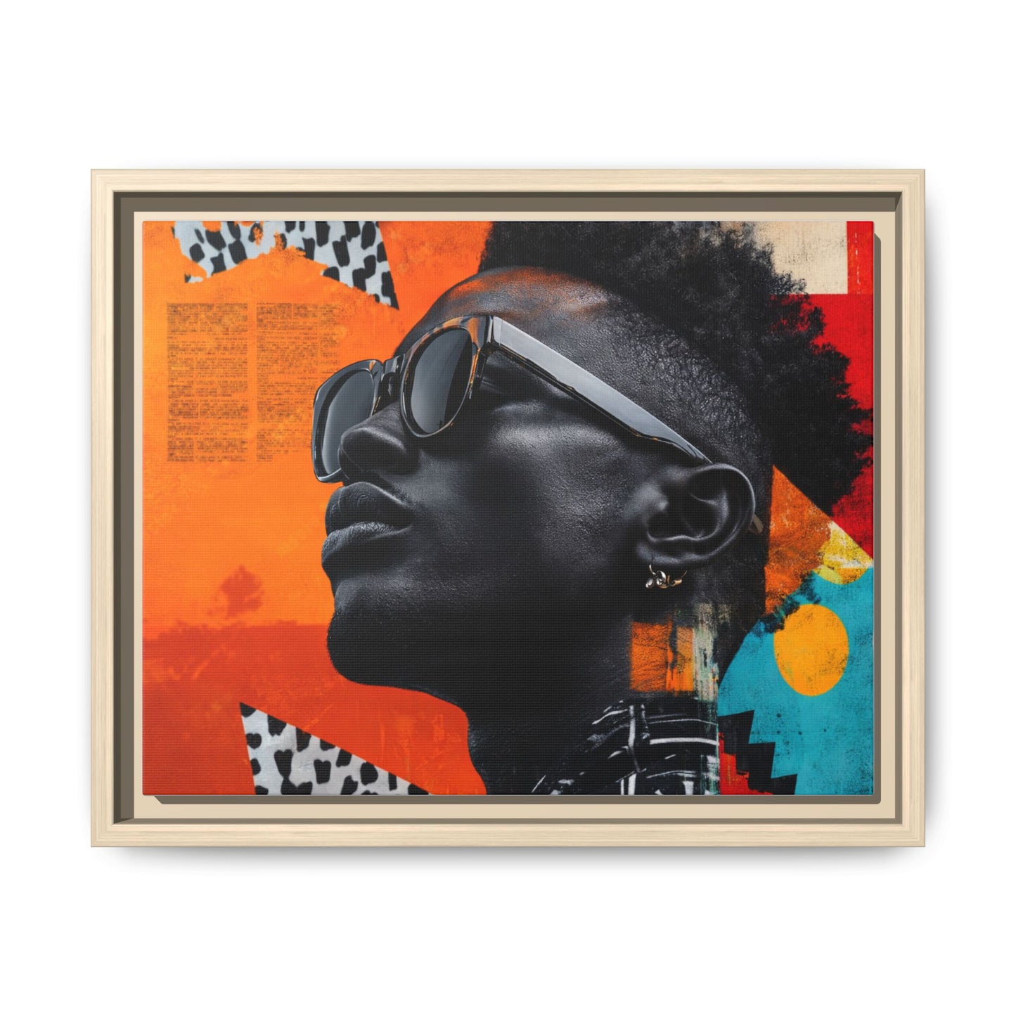 Framed Canvas Print — Jazzy Youth Portrait No. 6