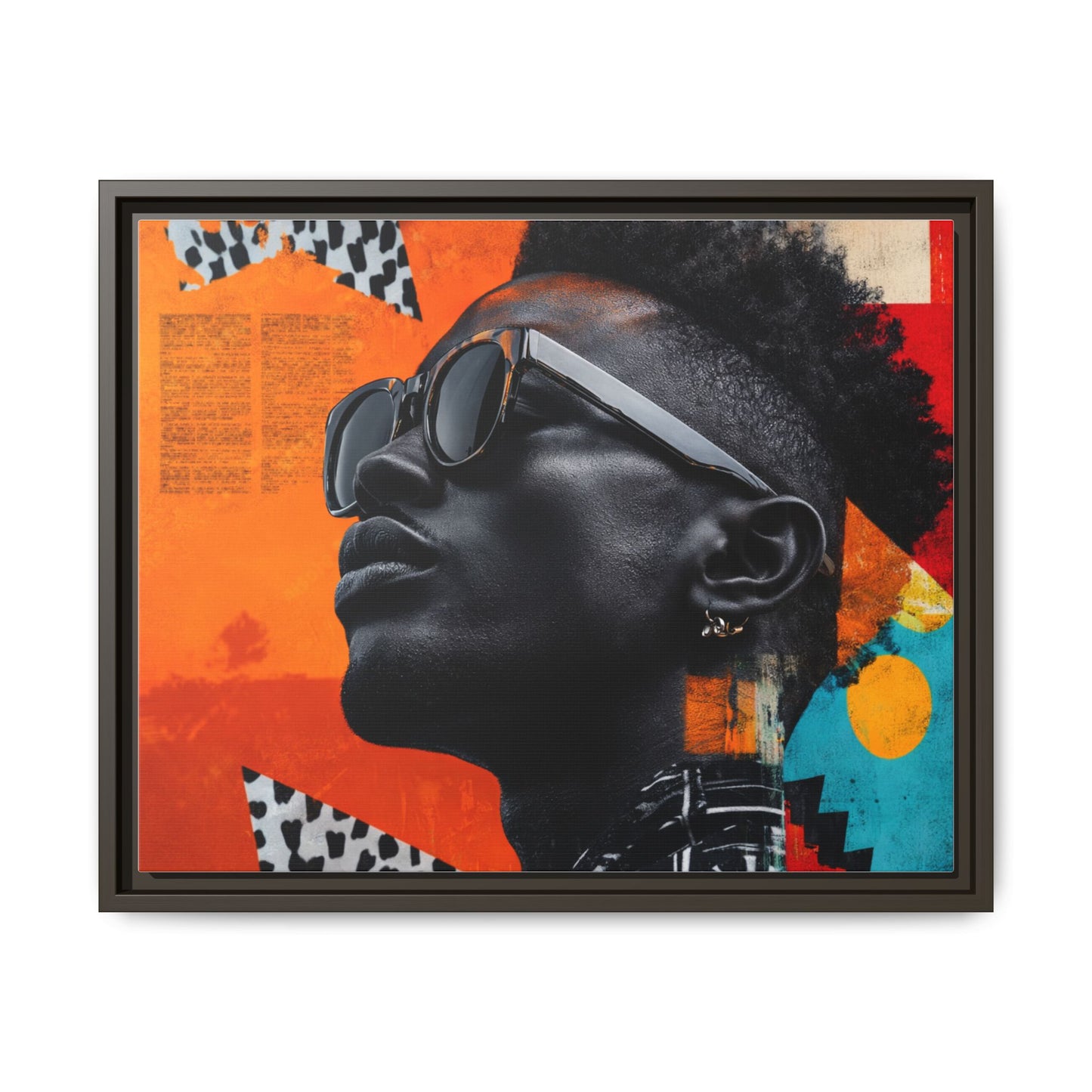 Framed Canvas Print — Jazzy Youth Portrait No. 6
