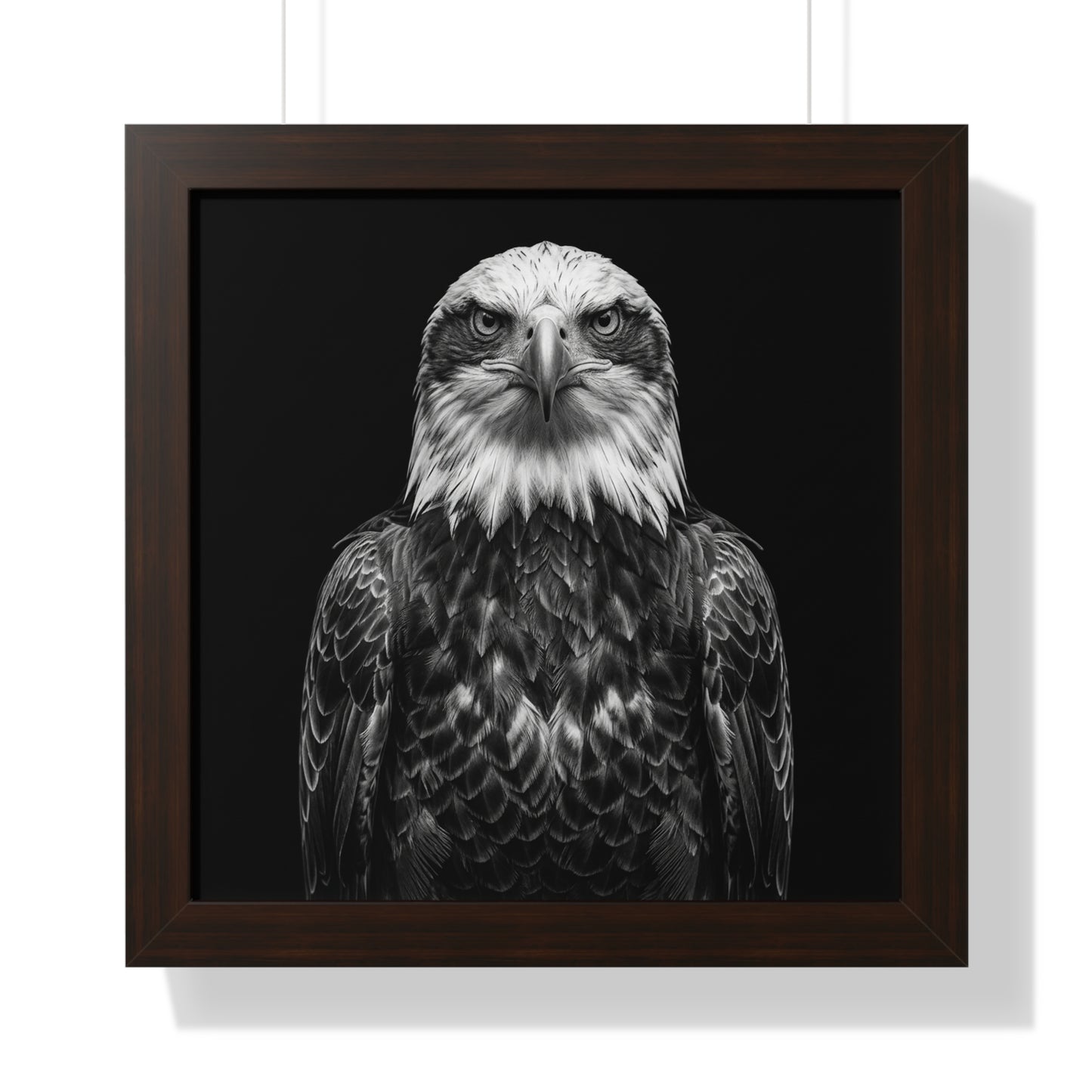 Framed Art Print – Fish Eagle In Black