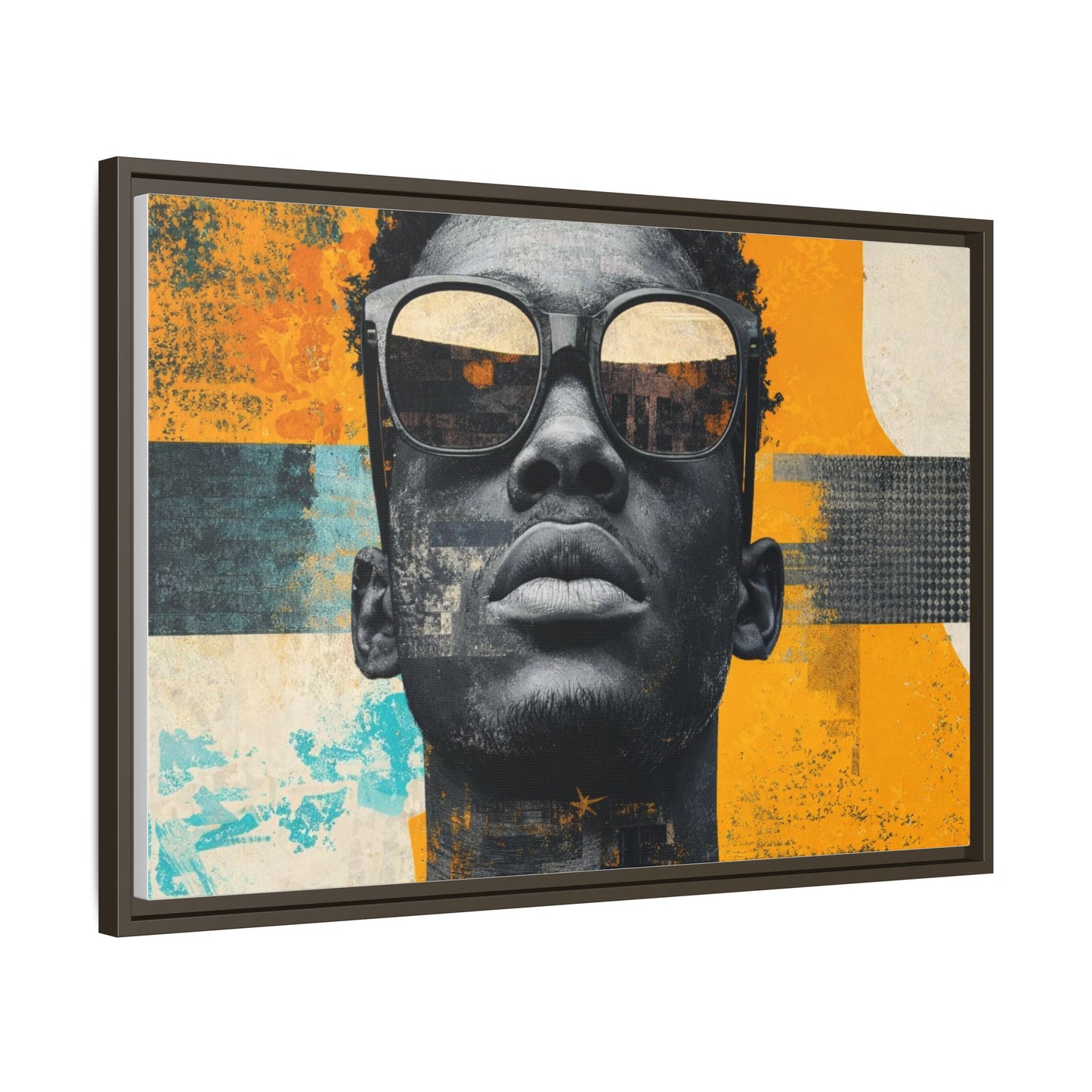 Framed Canvas Print — Jazzy Youth Portrait No. 5