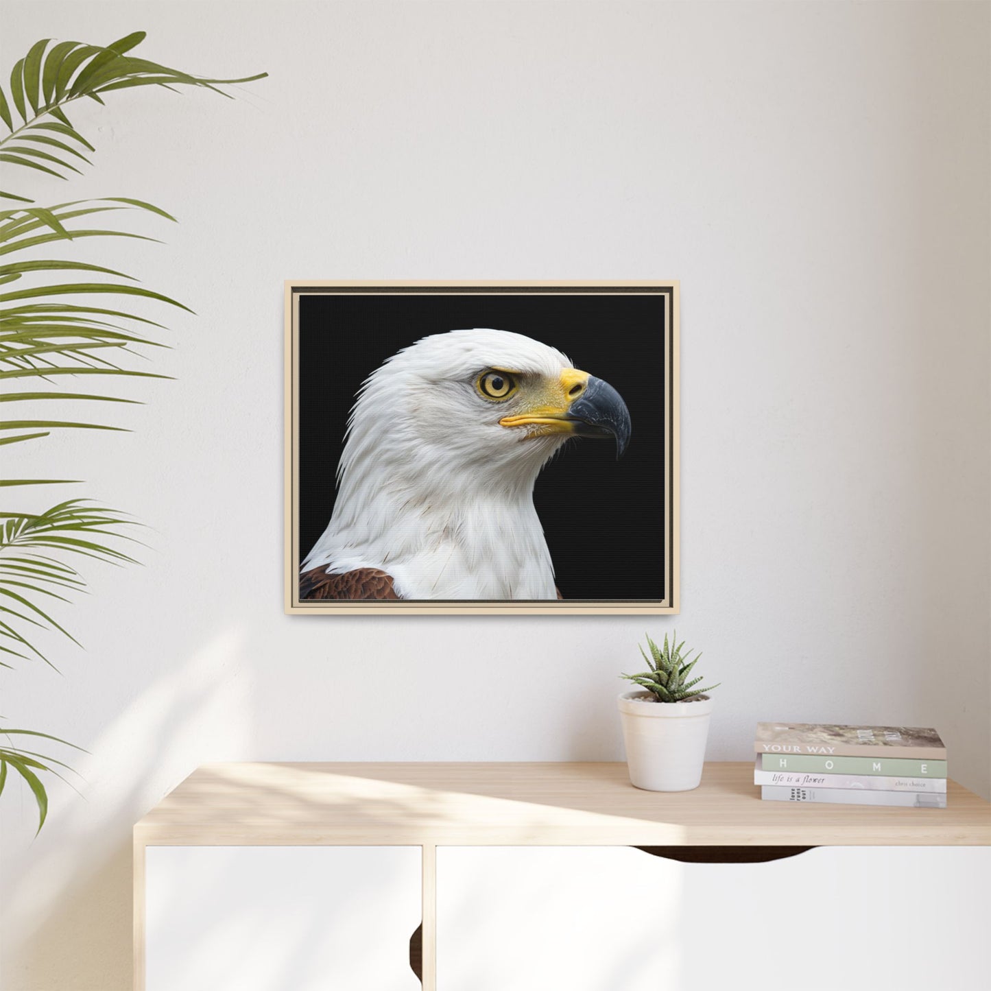 Framed Canvas Print — Fish Eagle In Colour