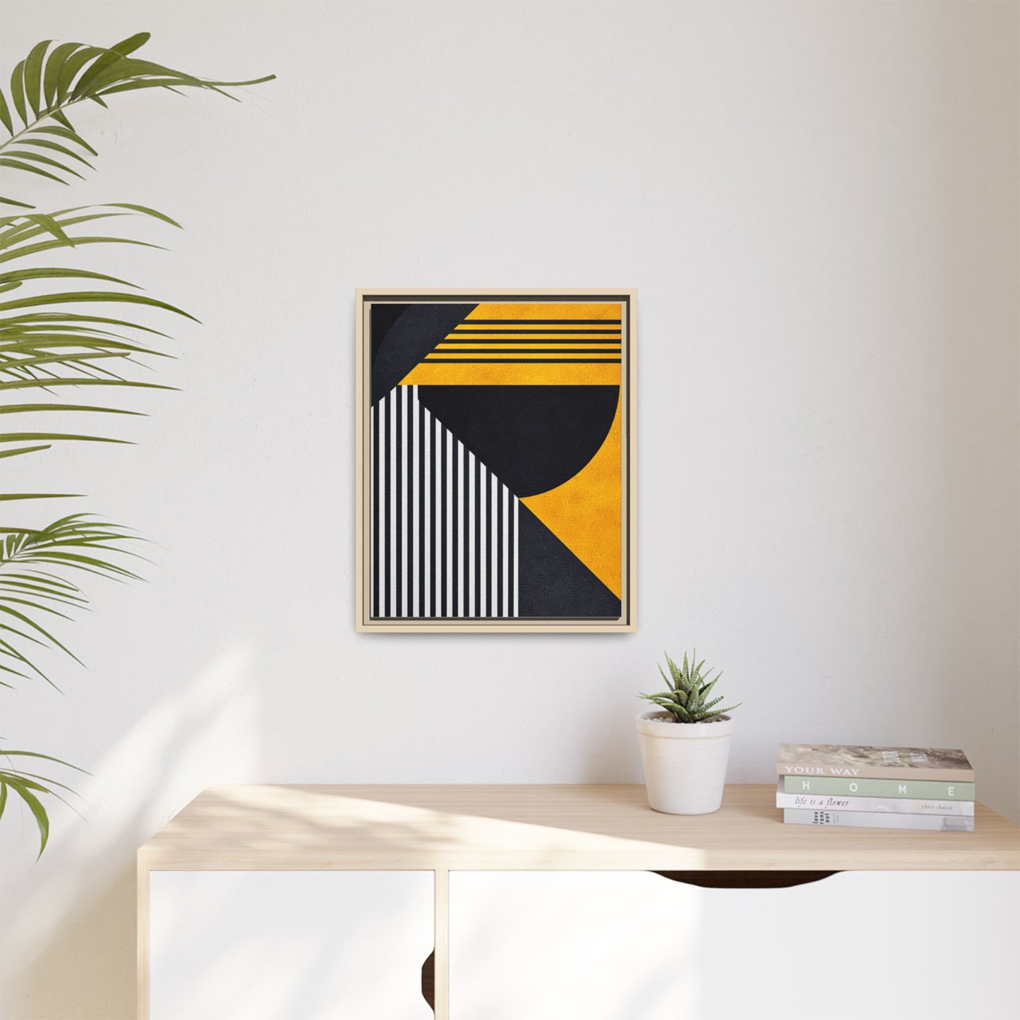 Framed Canvas Print — Afro Modern Geometric No. 1