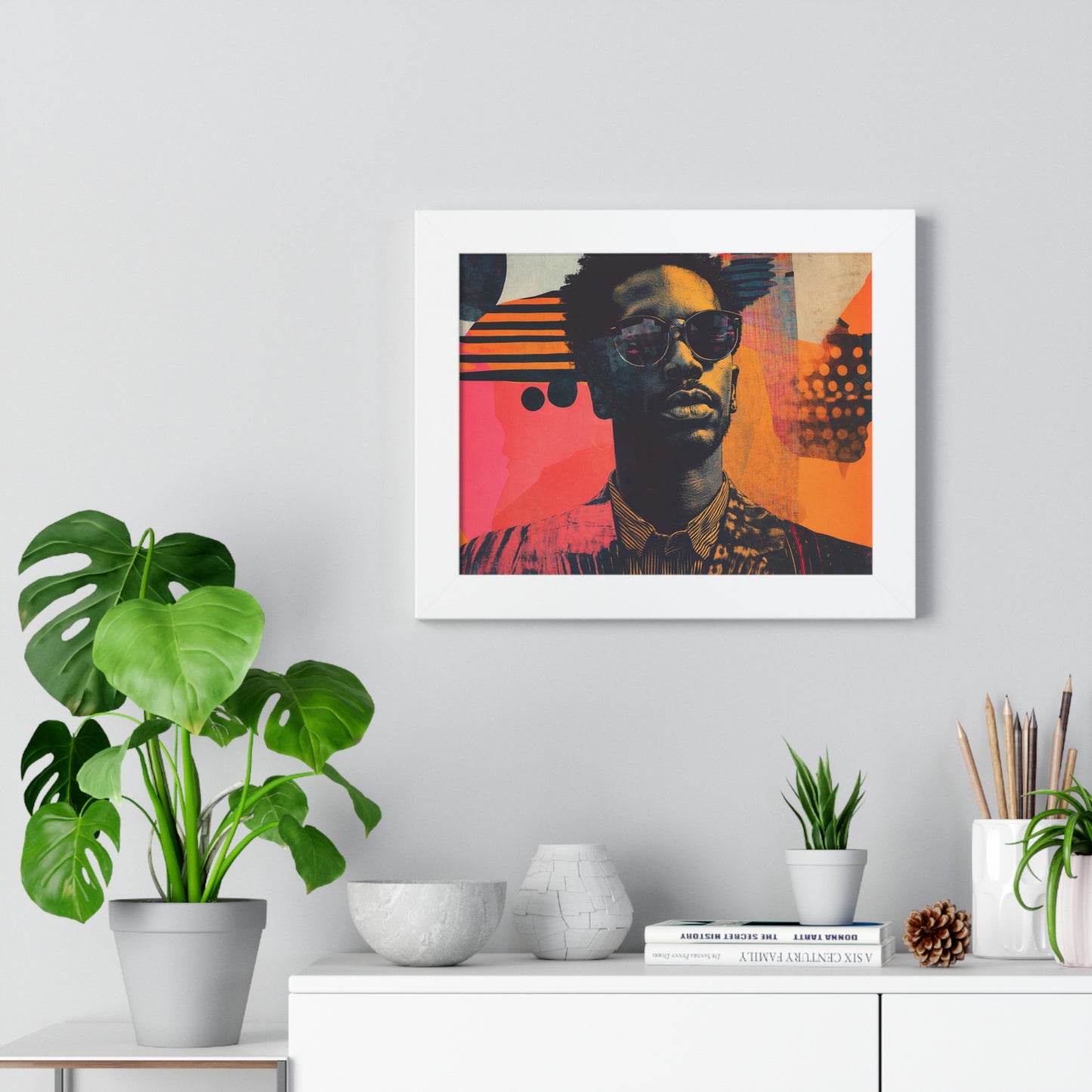 Framed Art Print – Jazzy Youth Portrait No. 8