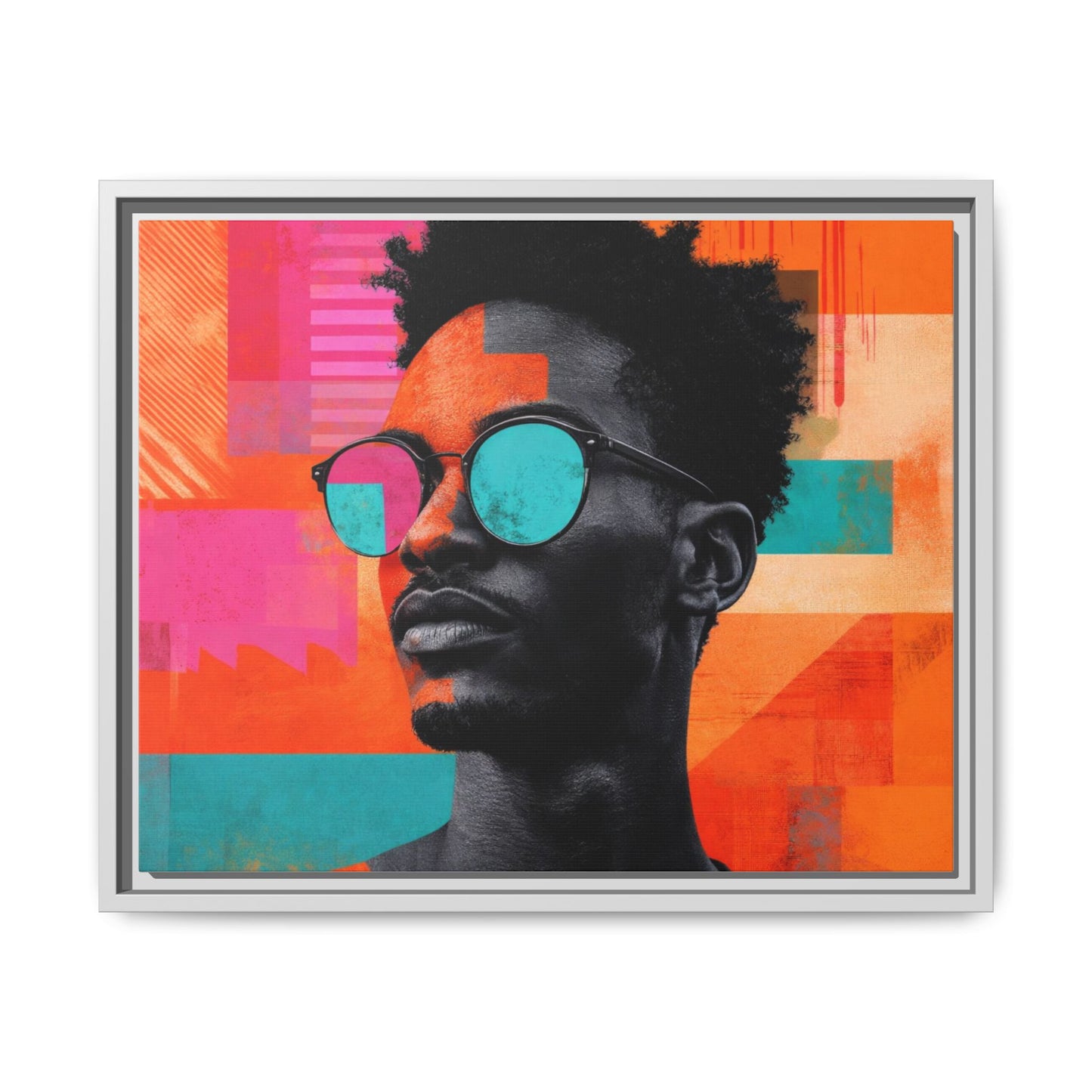 Framed Canvas Print — Jazzy Youth Portrait No. 4