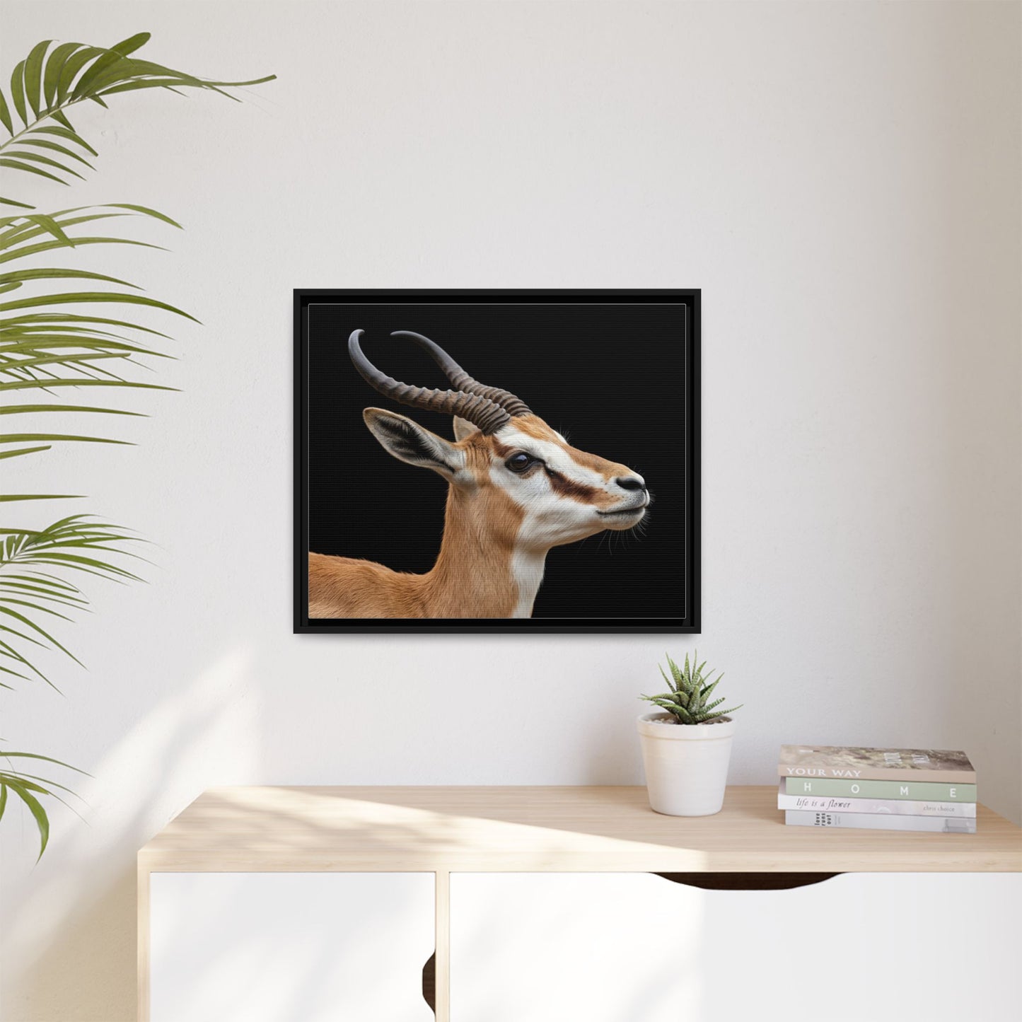 Framed Canvas Print — Afrikan Springbok In Colour
