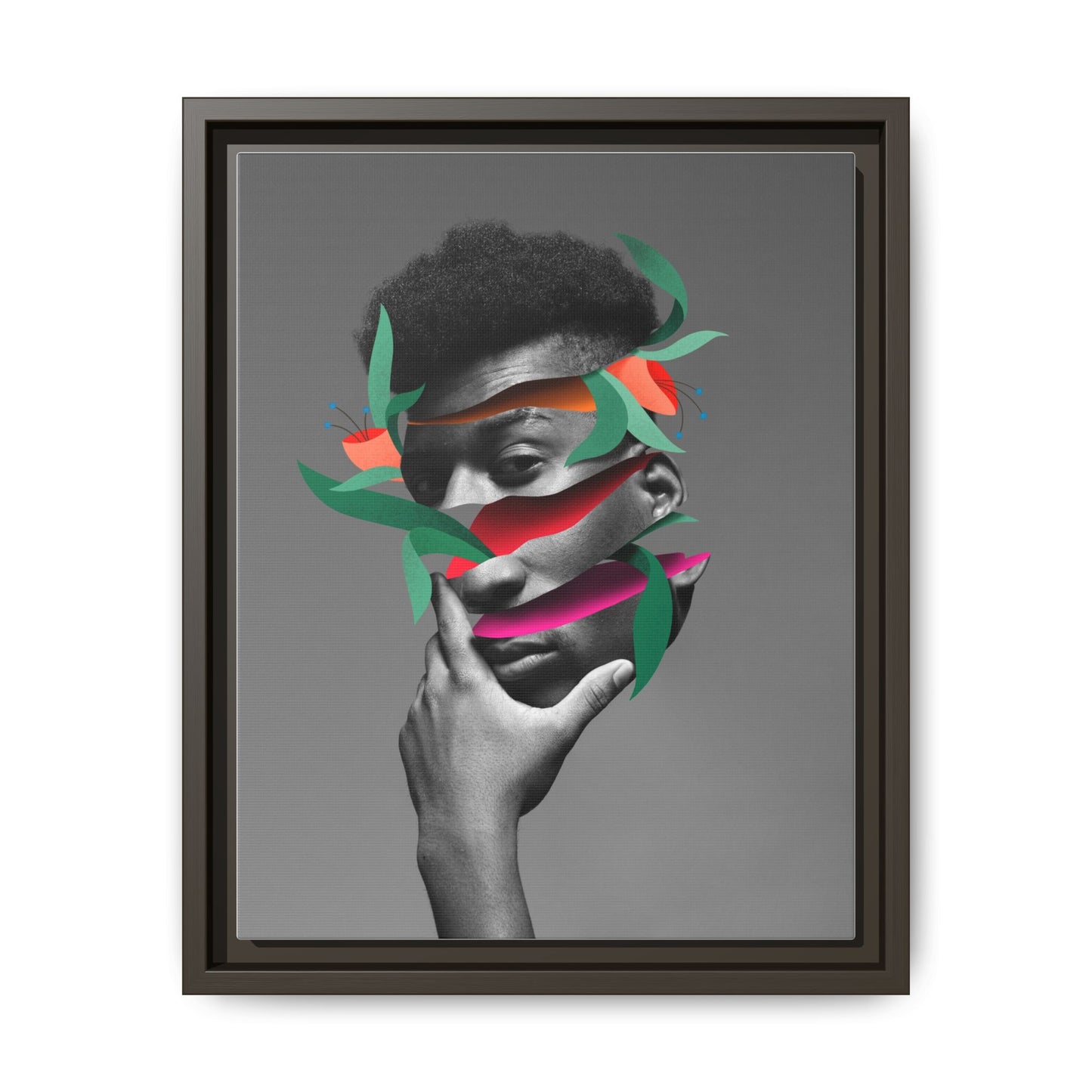 Framed Canvas Print — Psychadelic Man No. 2