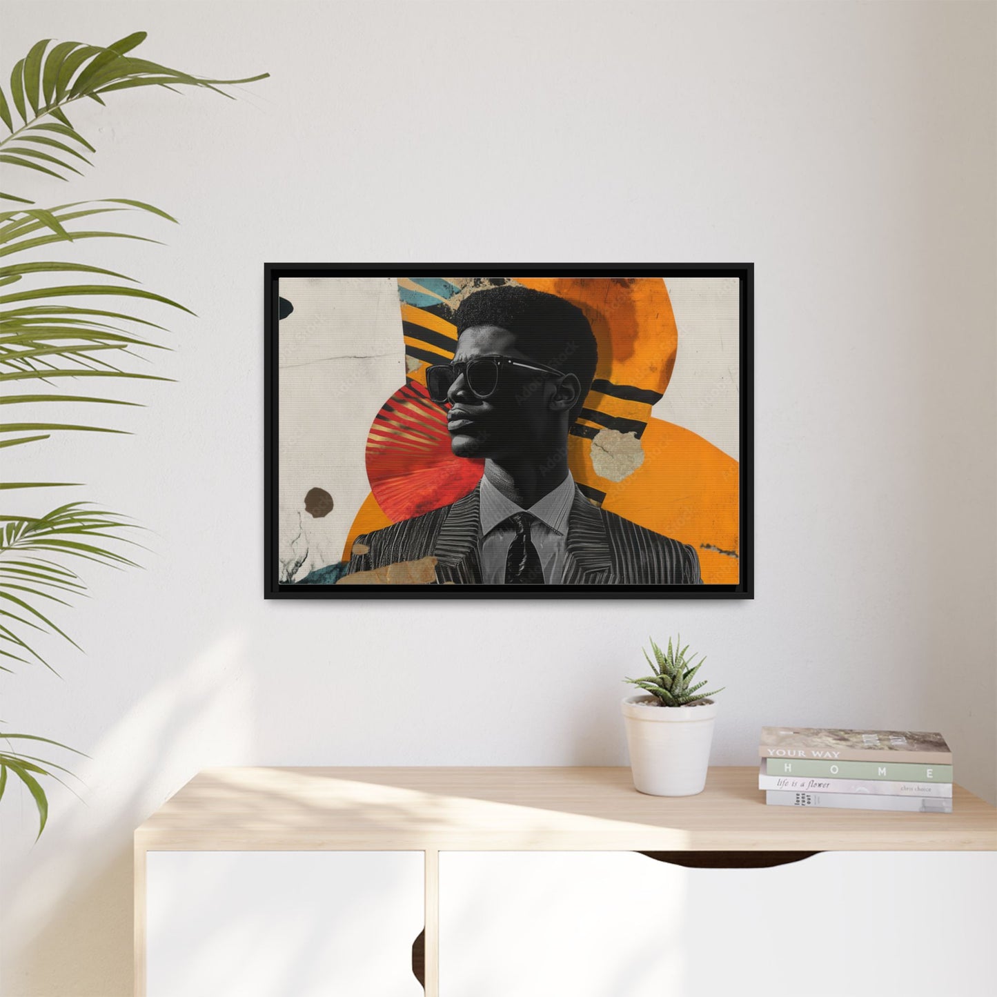 Framed Canvas Print — Jazzy Youth Portrait No. 2