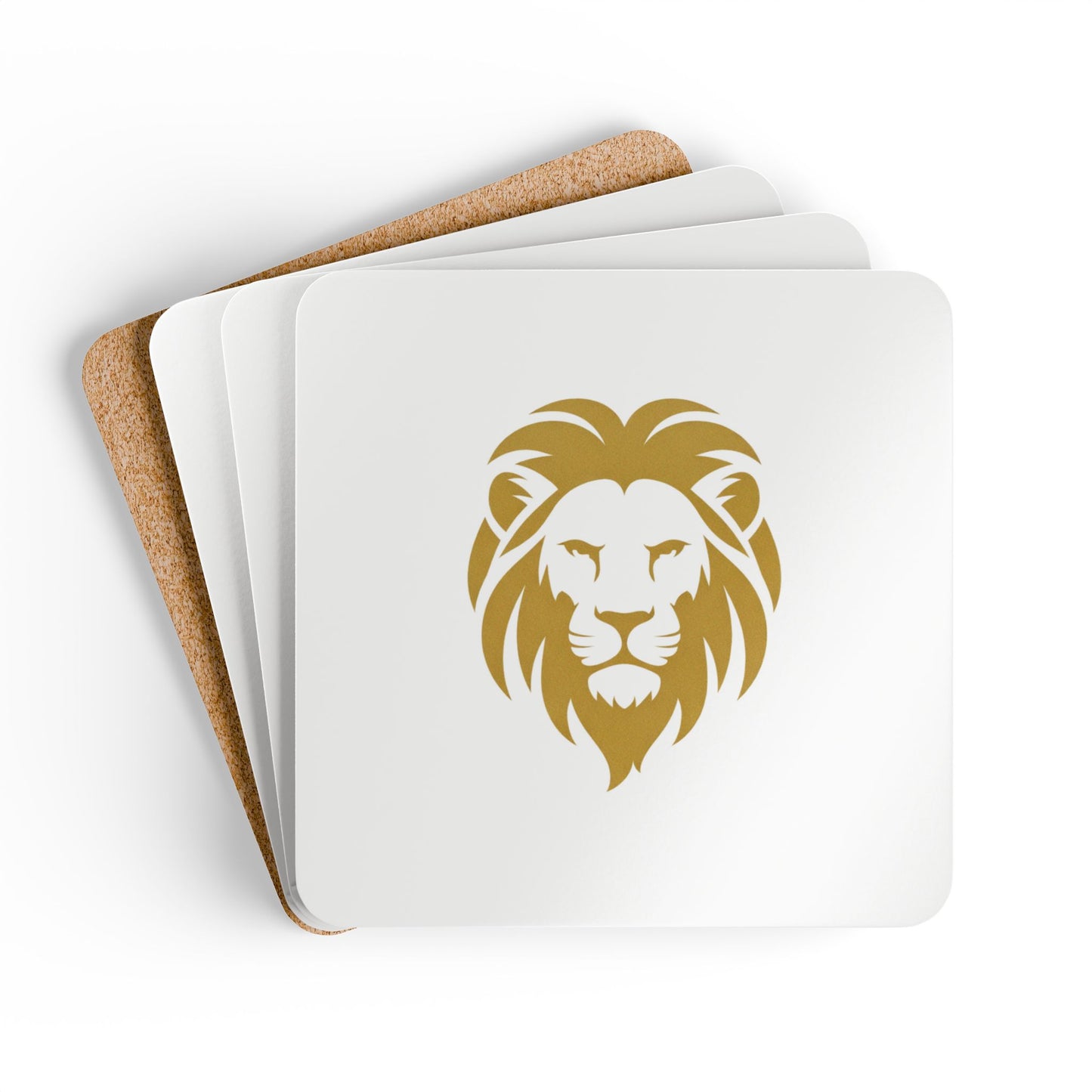 Cork Coaster Set — Lion