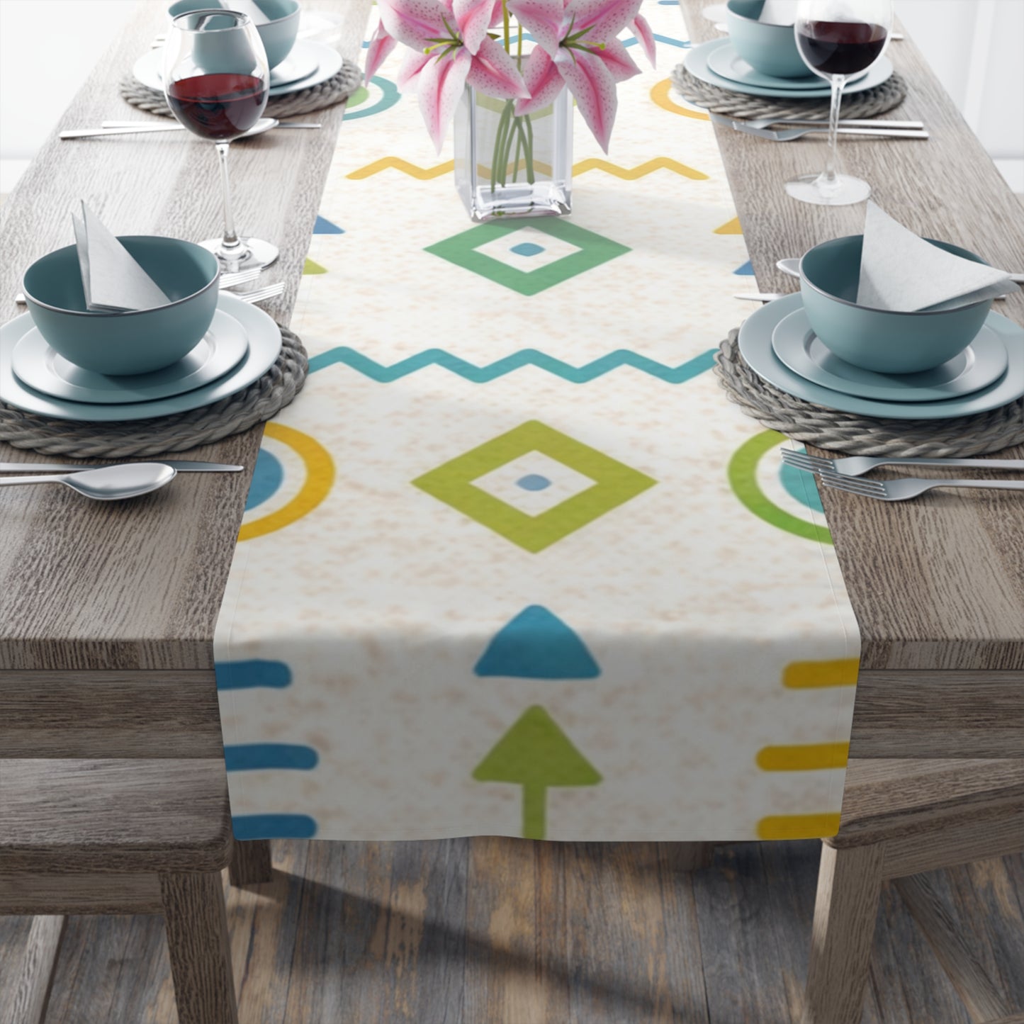 Table Runner — Afro Teal