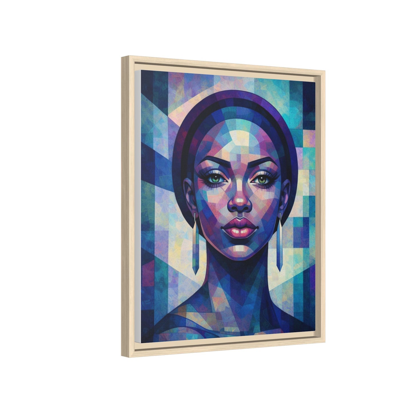 Framed Canvas Print — Blue Beauty 1