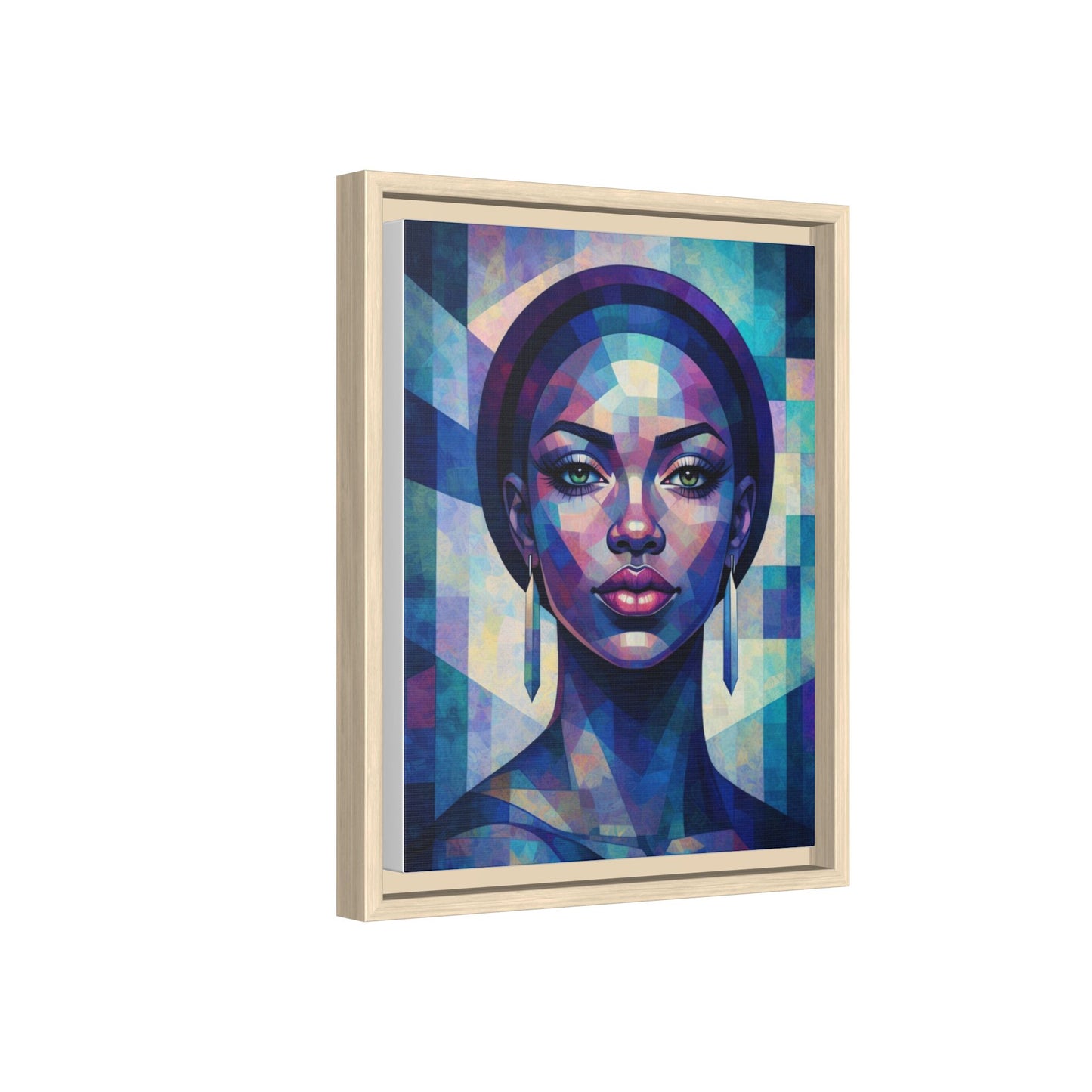 Framed Canvas Print — Blue Beauty 1