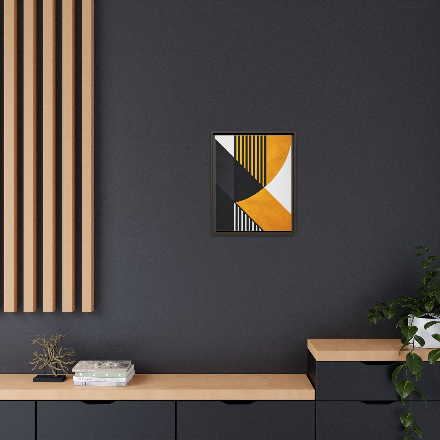 Framed Canvas Print — Afro Modern Geometric No. 2
